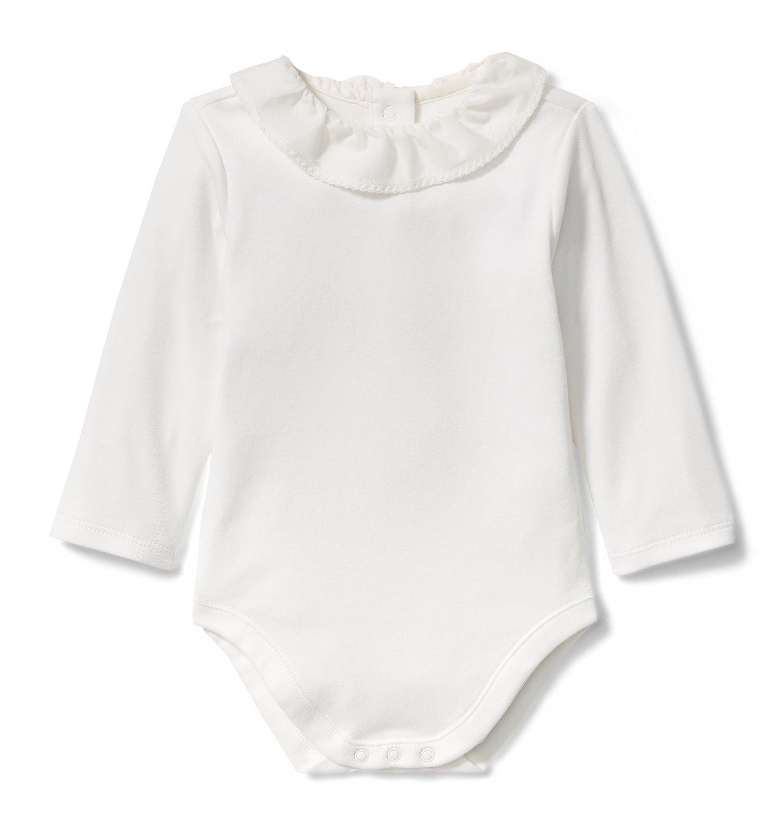 Janie and Jack Ruffle Collar Long Sleeve Bodysuit
