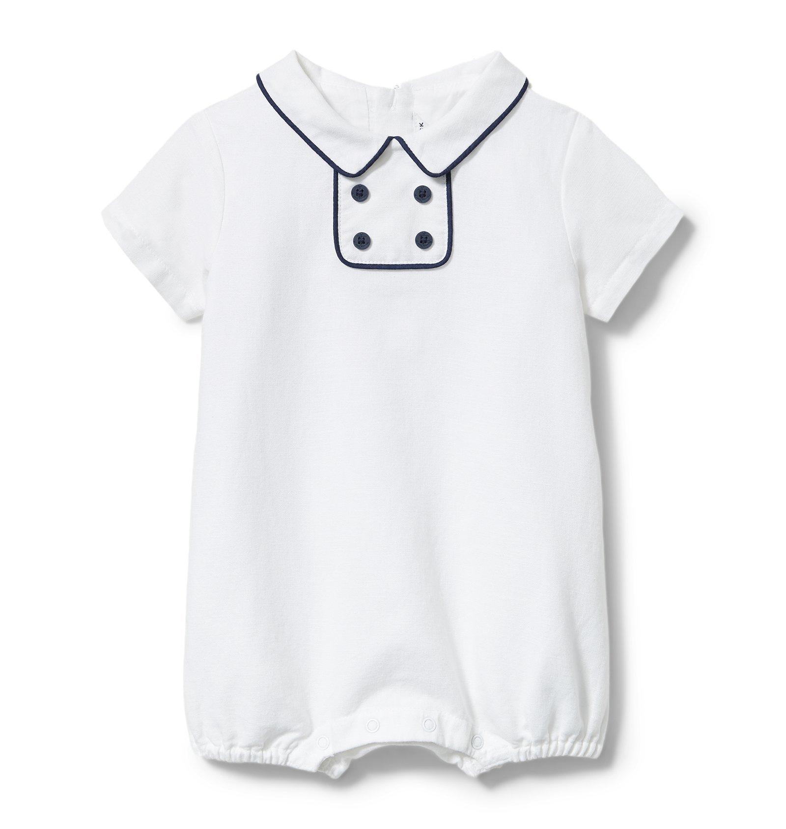 Janie and Jack Linen Collared One-Piece