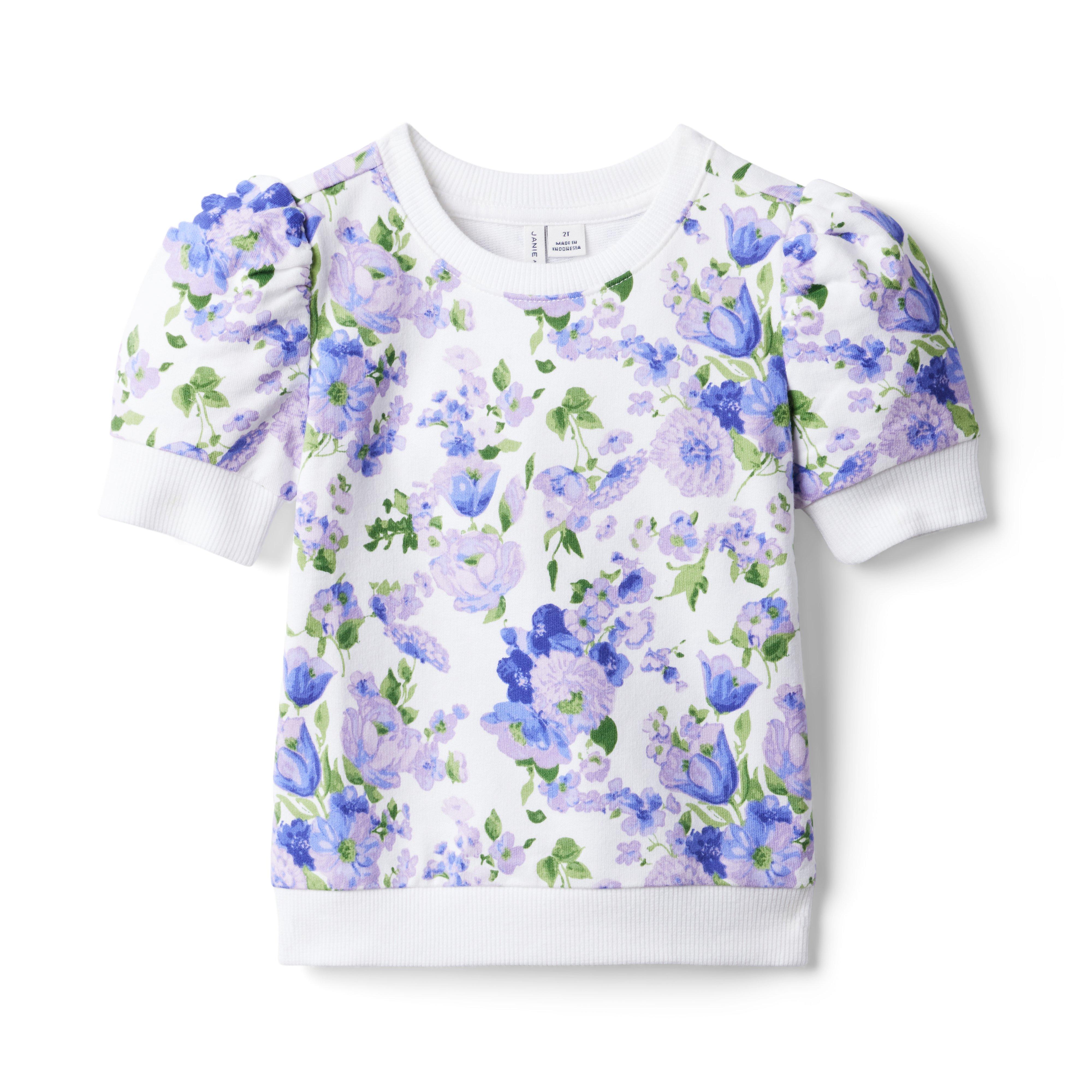 Janie and Jack Floral French Terry Sweatshirt