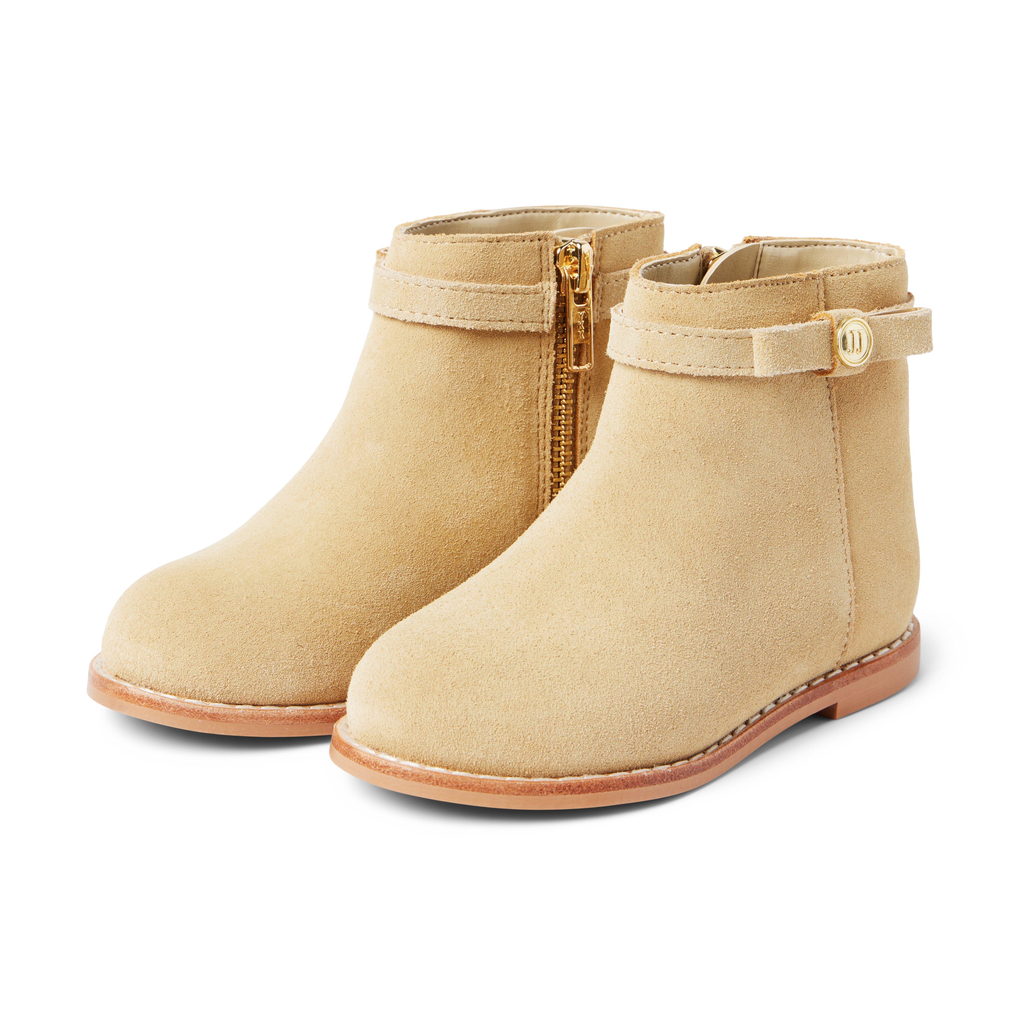 Janie and Jack Suede Side Zip Ankle Bootie