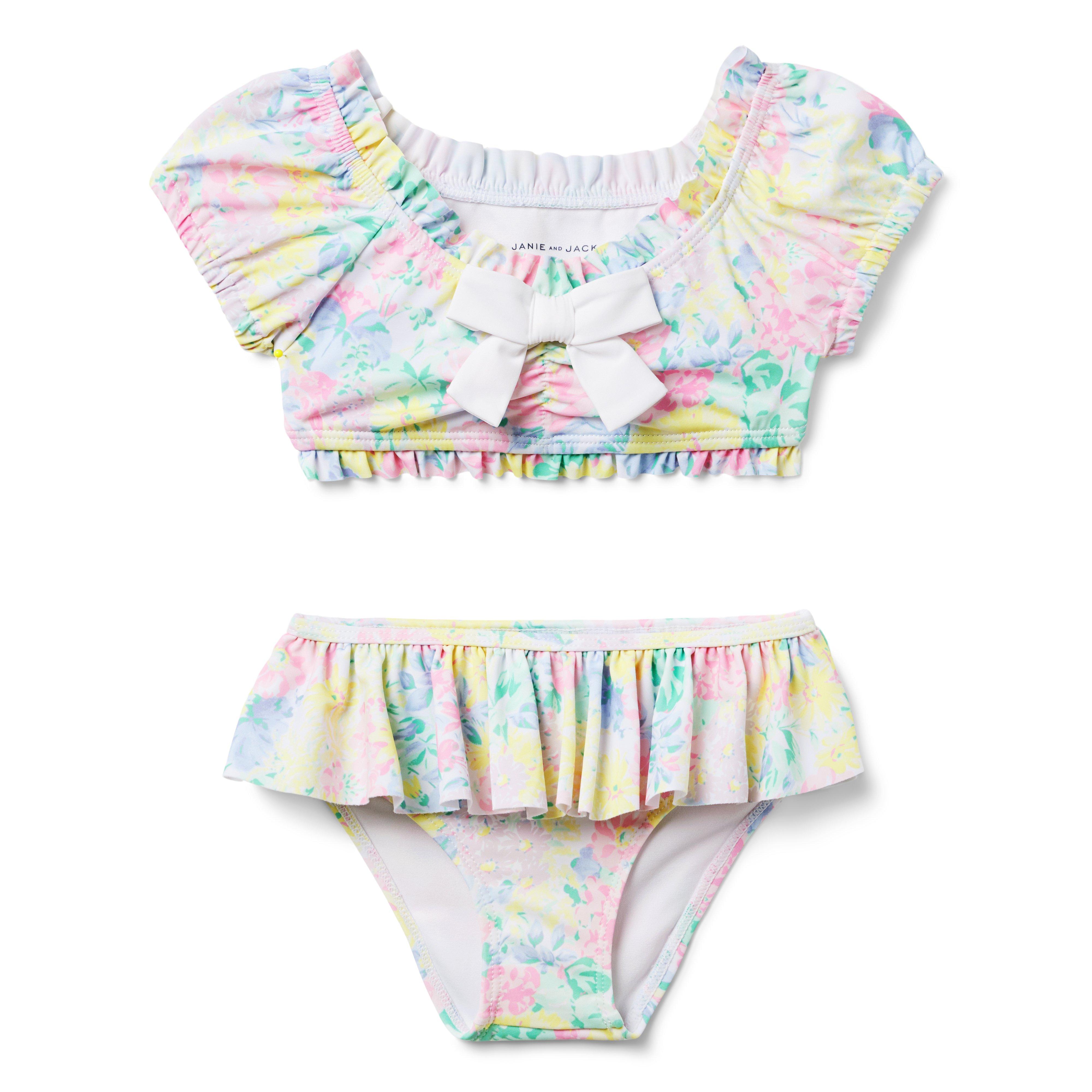Janie and Jack Recycled Floral Ruffle 2-Piece Swimsuit