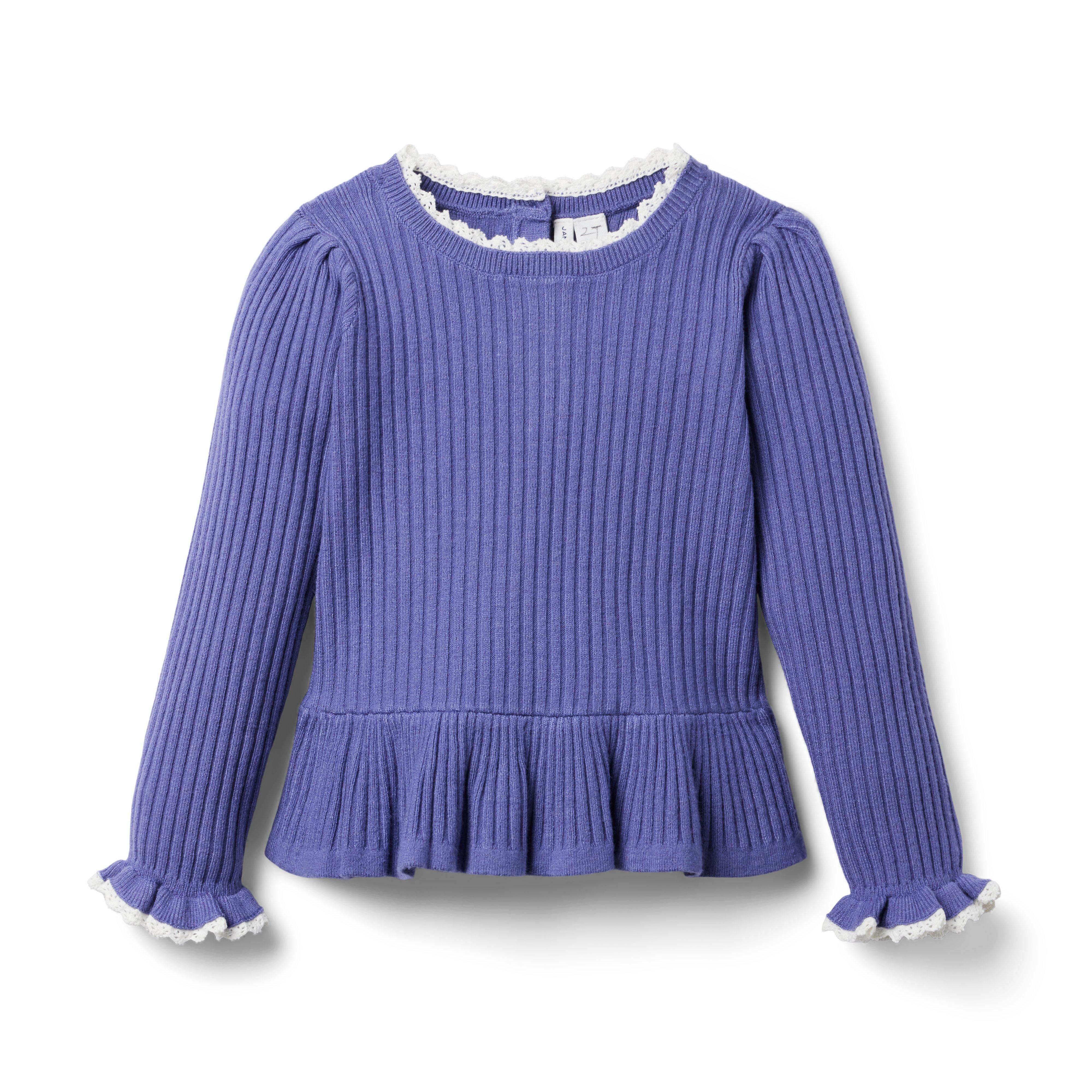 Janie and Jack Ribbed Peplum Sweater