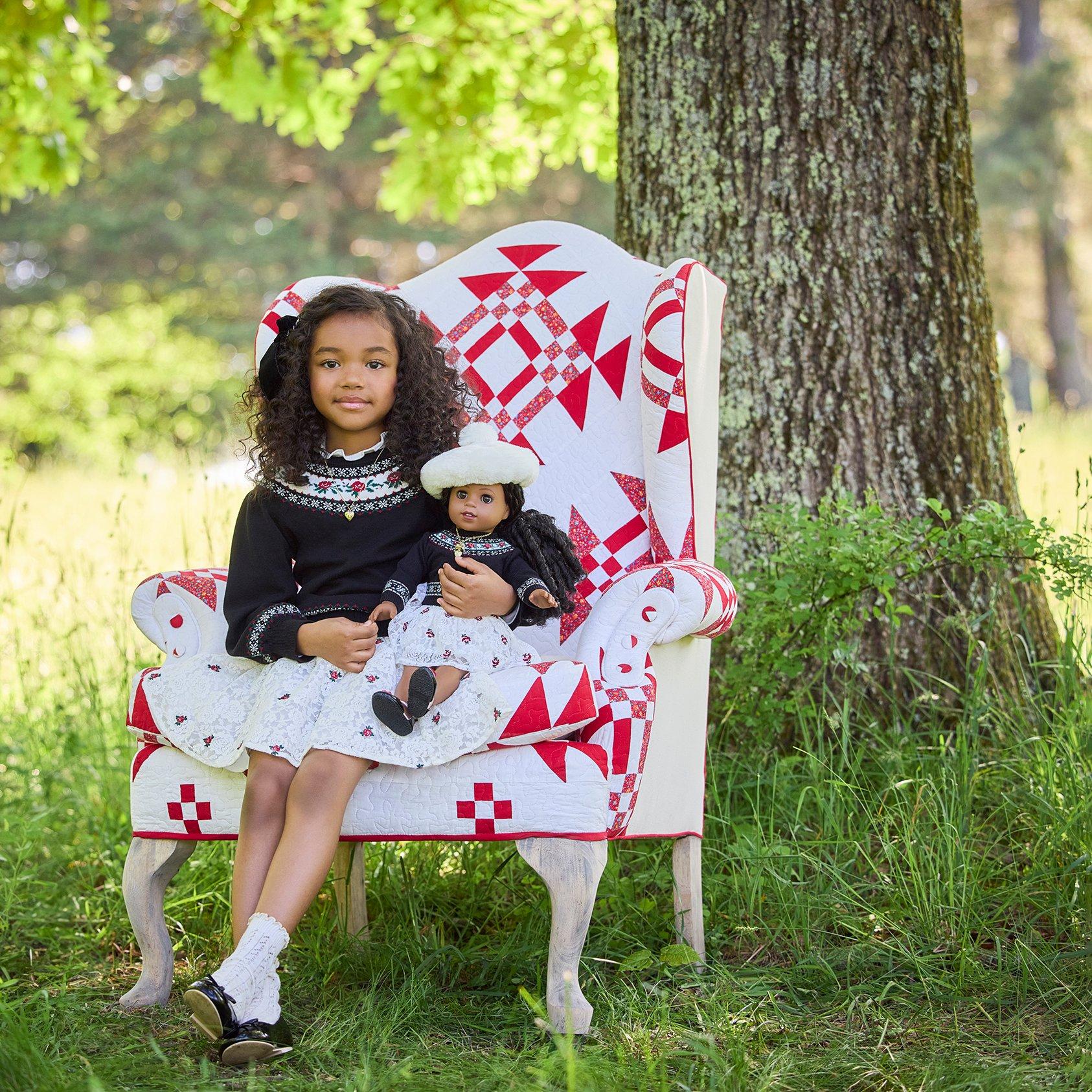 Janie and Jack American Girl? x Janie and Jack Rose Fair Isle Sweater