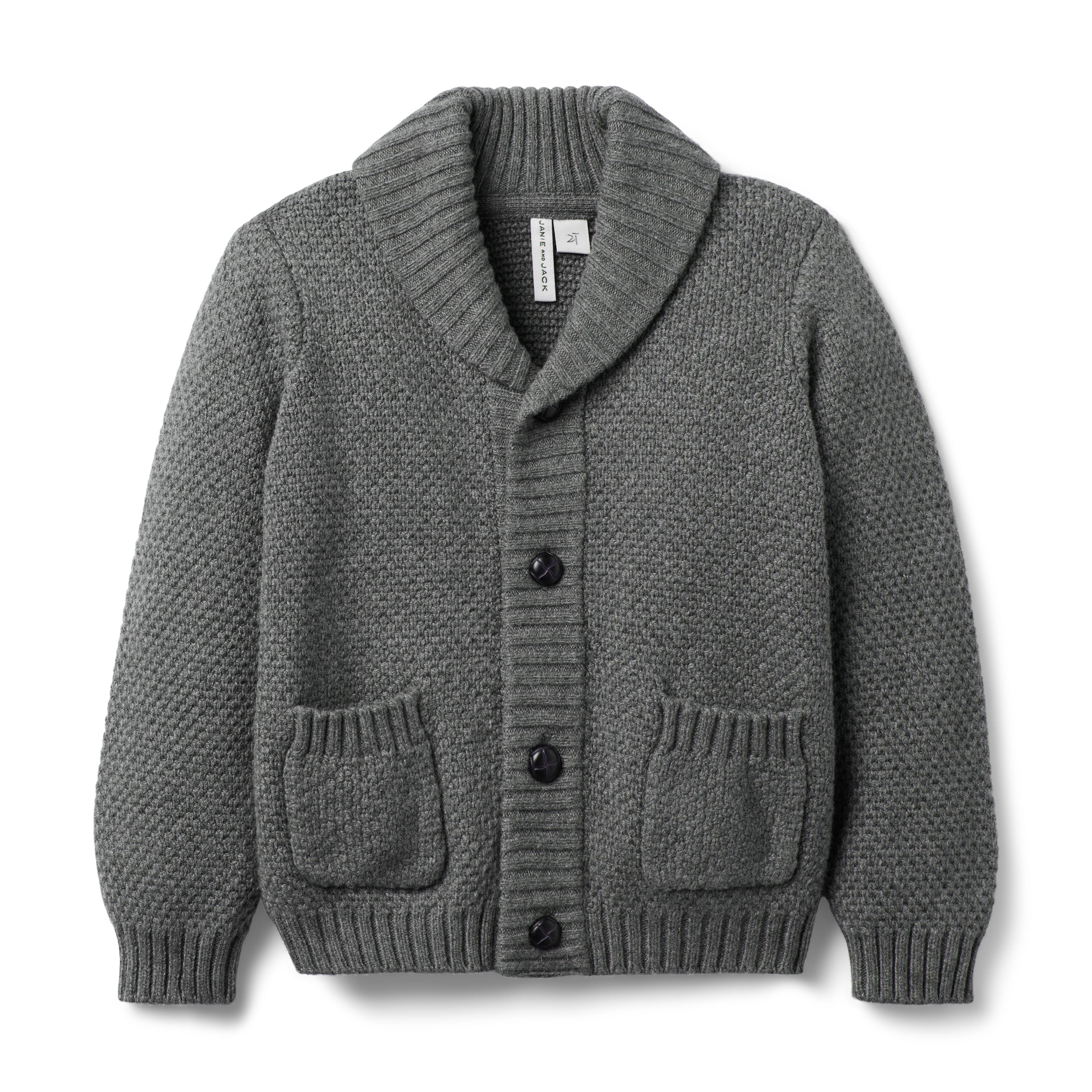 Janie and Jack Textured Shawl Collar Cardigan
