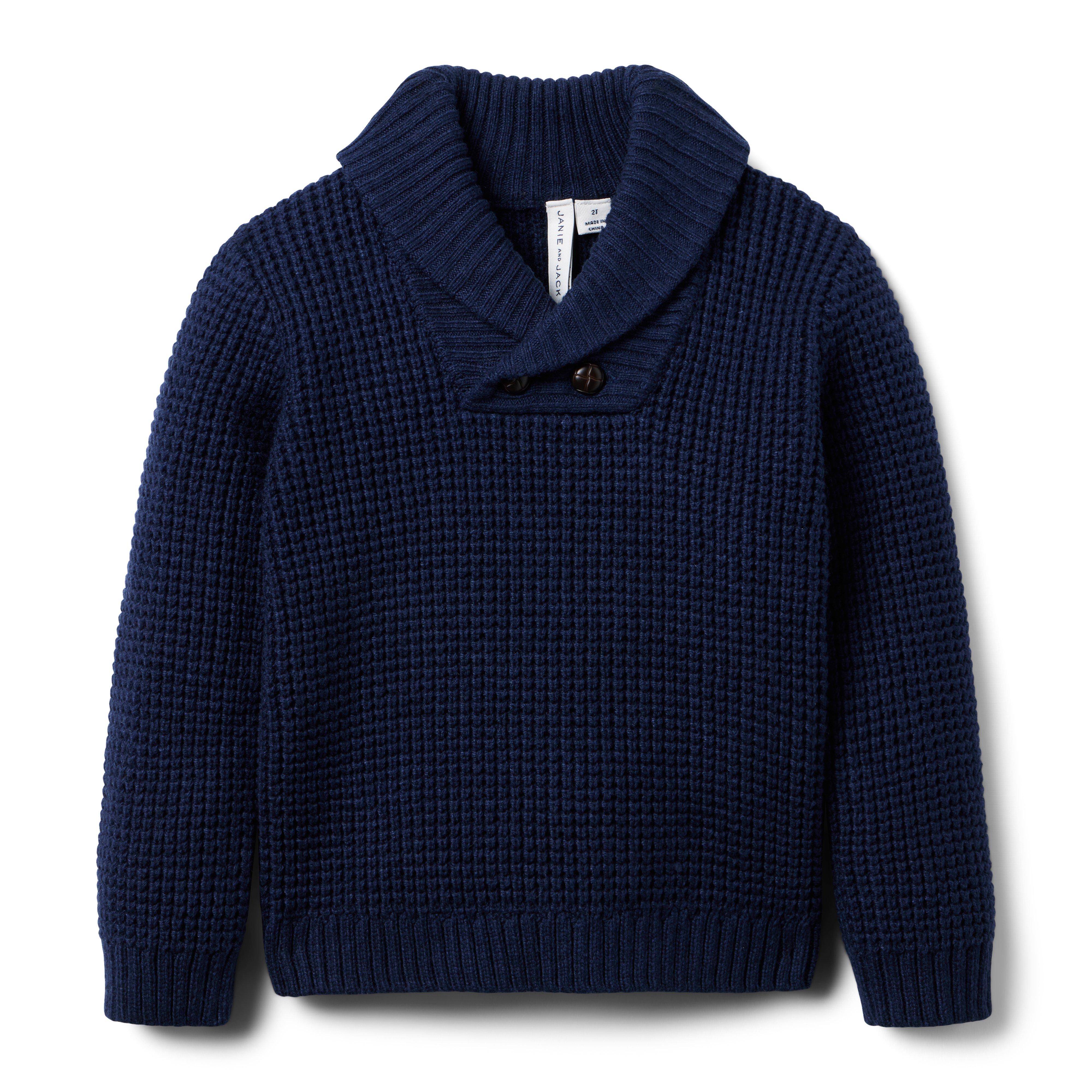 Janie and Jack Textured Shawl Collar Sweater