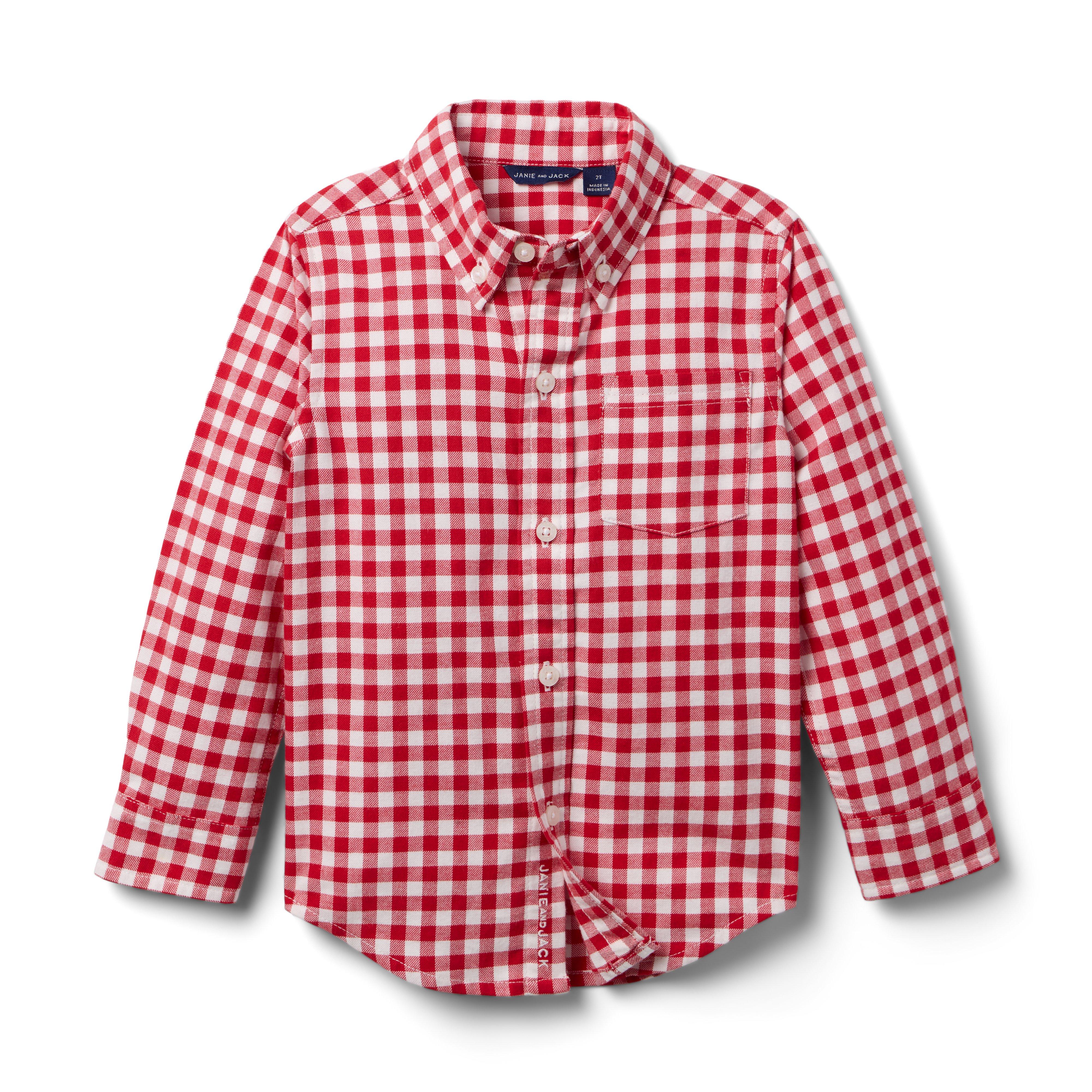 Janie and Jack Houndstooth Flannel Shirt