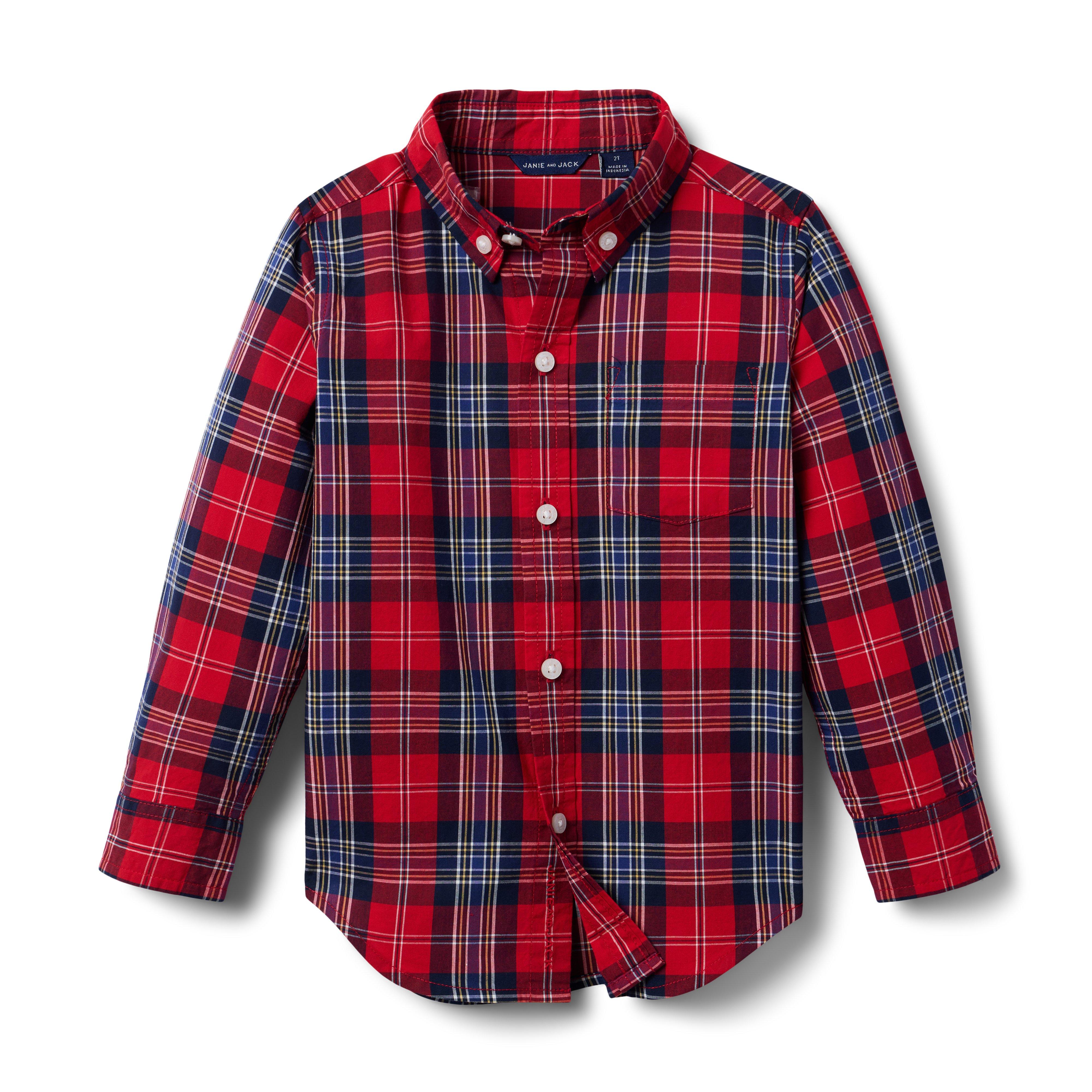 Janie and Jack The Tartan Poplin Shirt