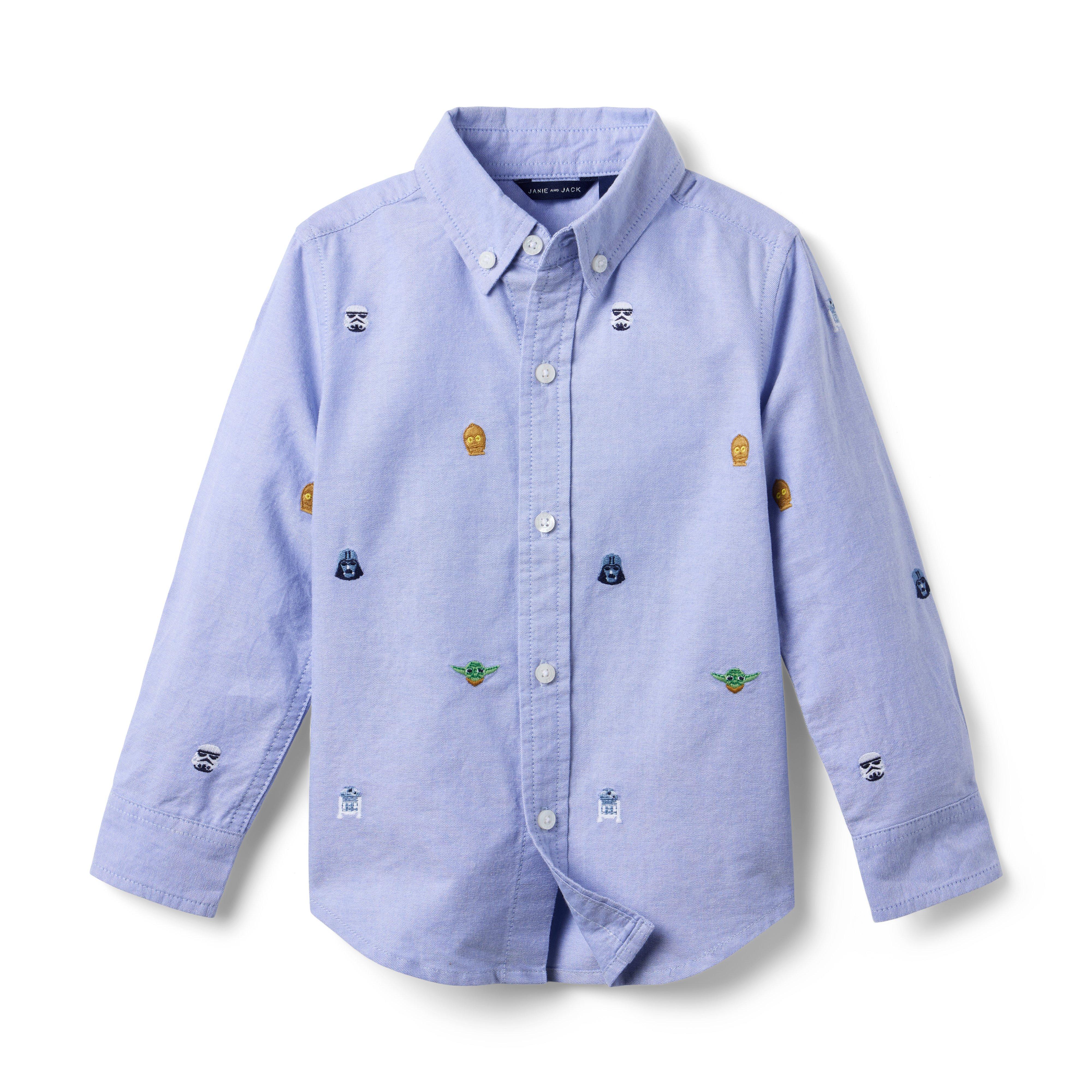 Janie and Jack STAR WARS Embroidered Oxford Shirt