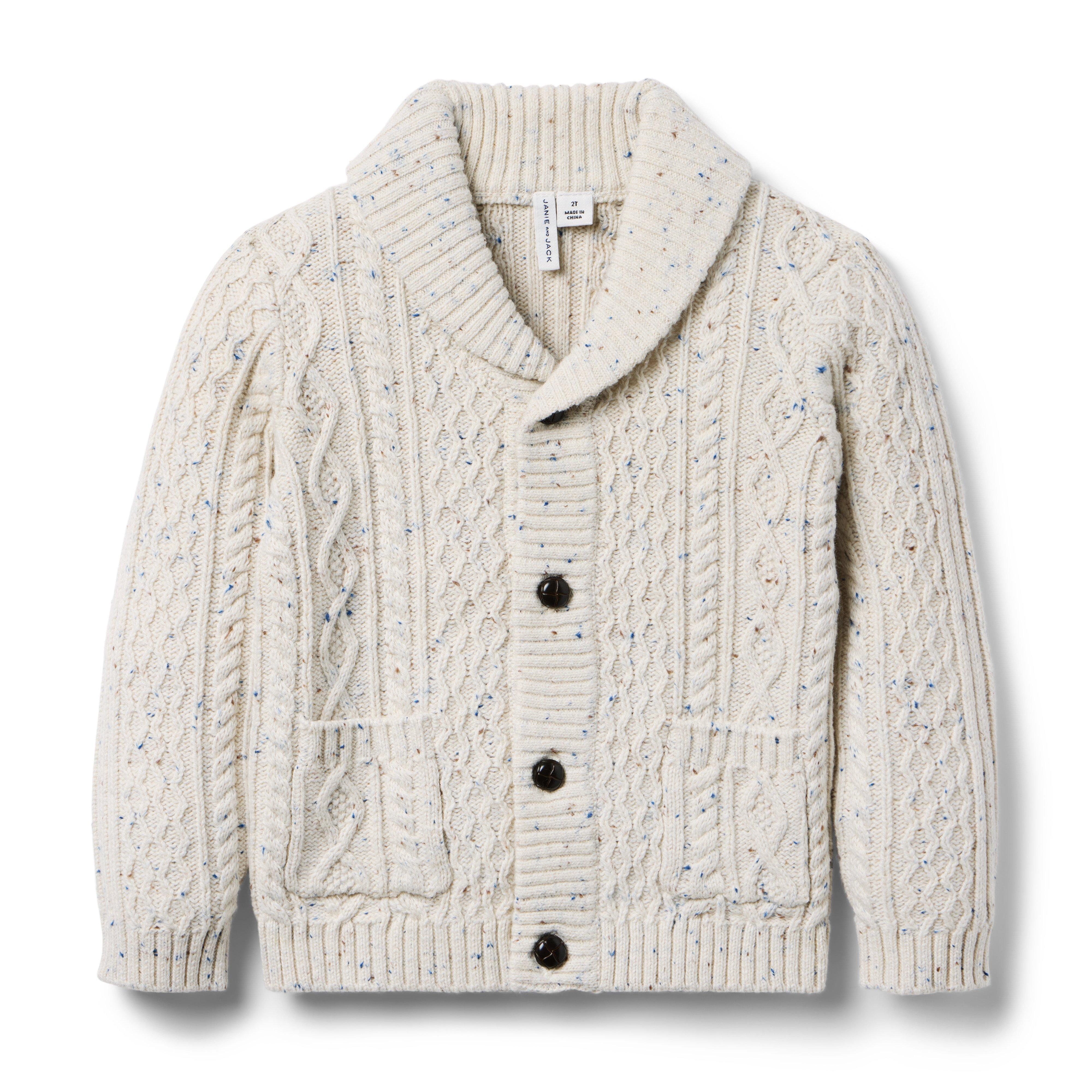 Janie and Jack Cable Knit Shawl Collar Cardigan