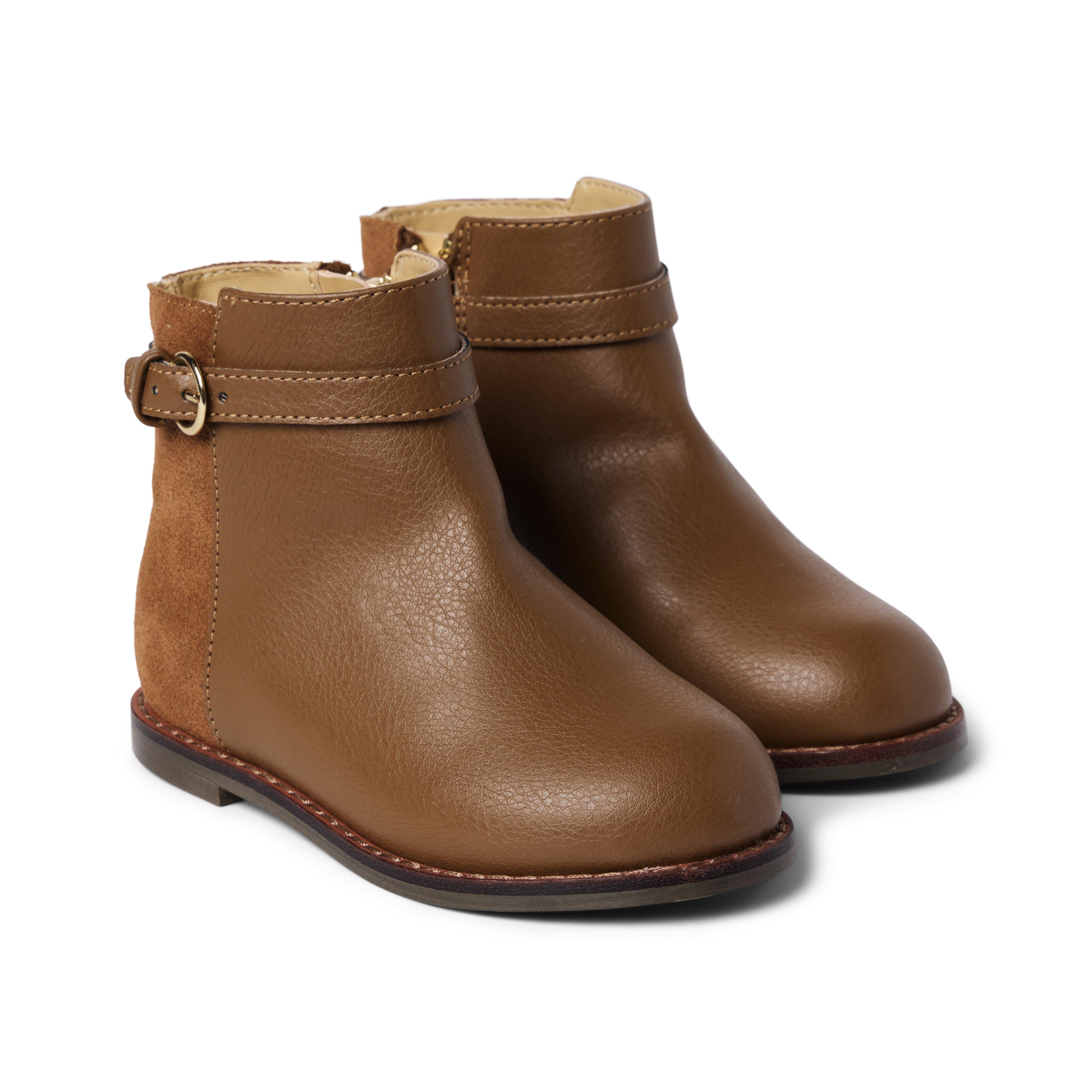 Janie and Jack Leather Side Zip Bootie