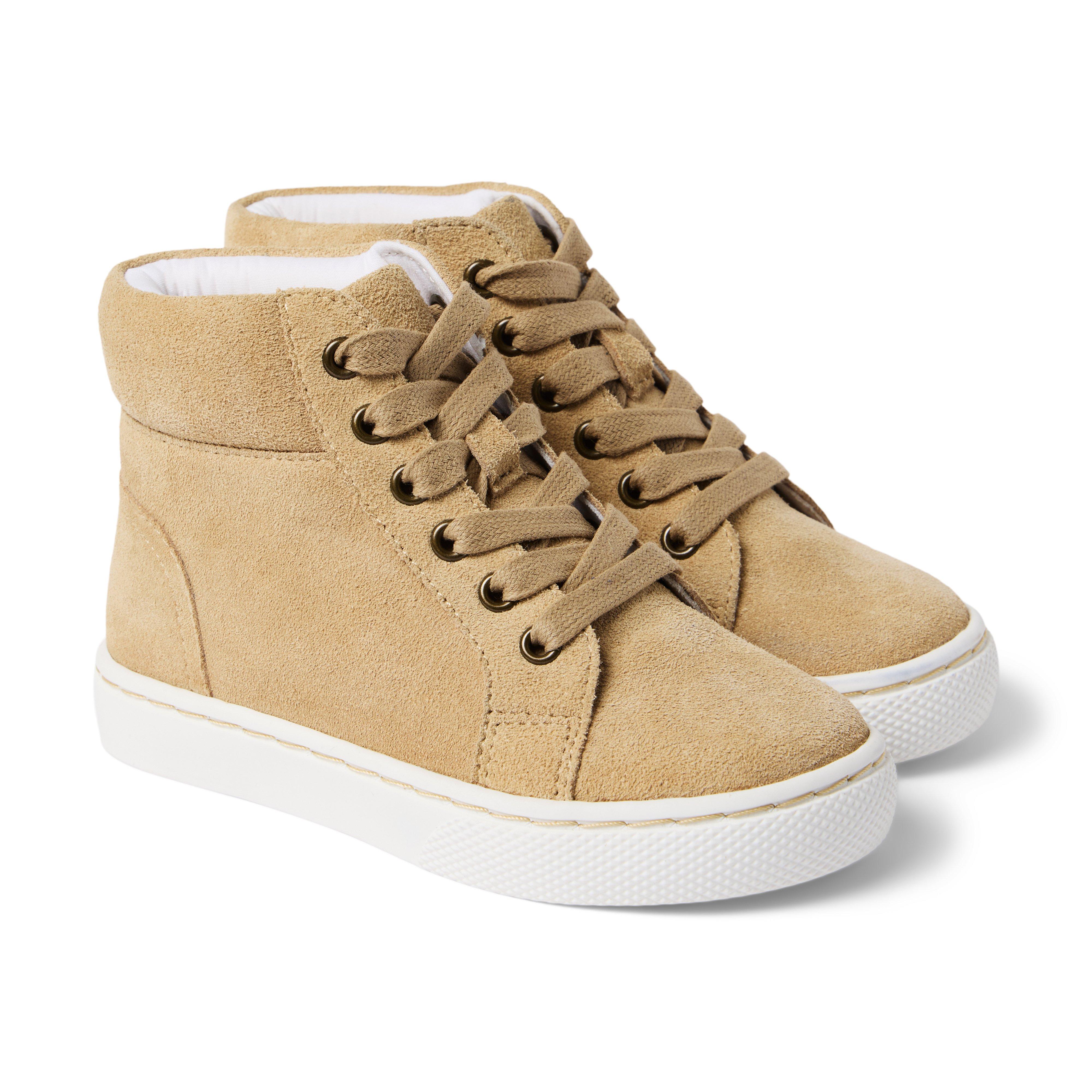 Janie and Jack Leather High-Top Sneaker