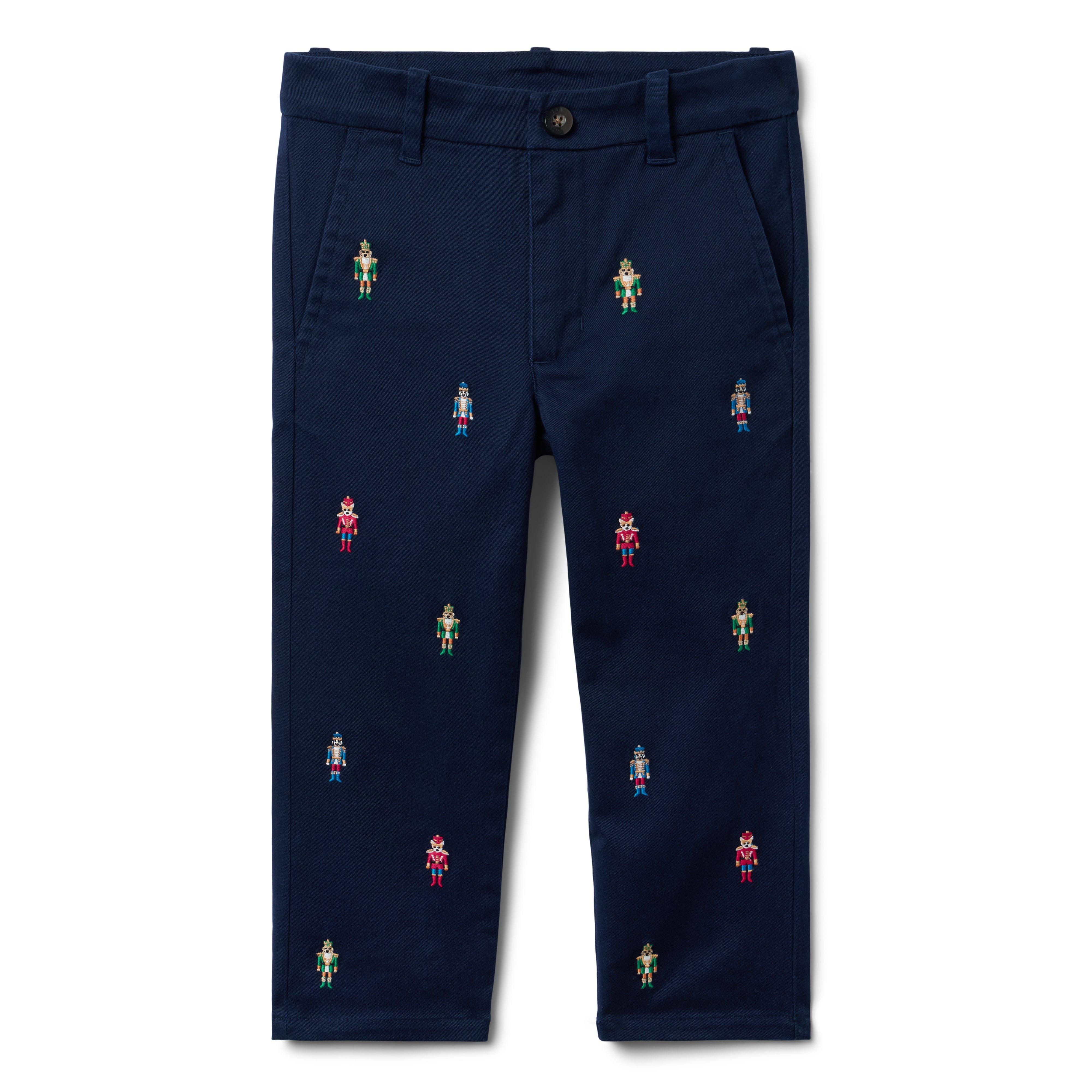 Janie and Jack The Embroidered Nutcracker Dog Pant