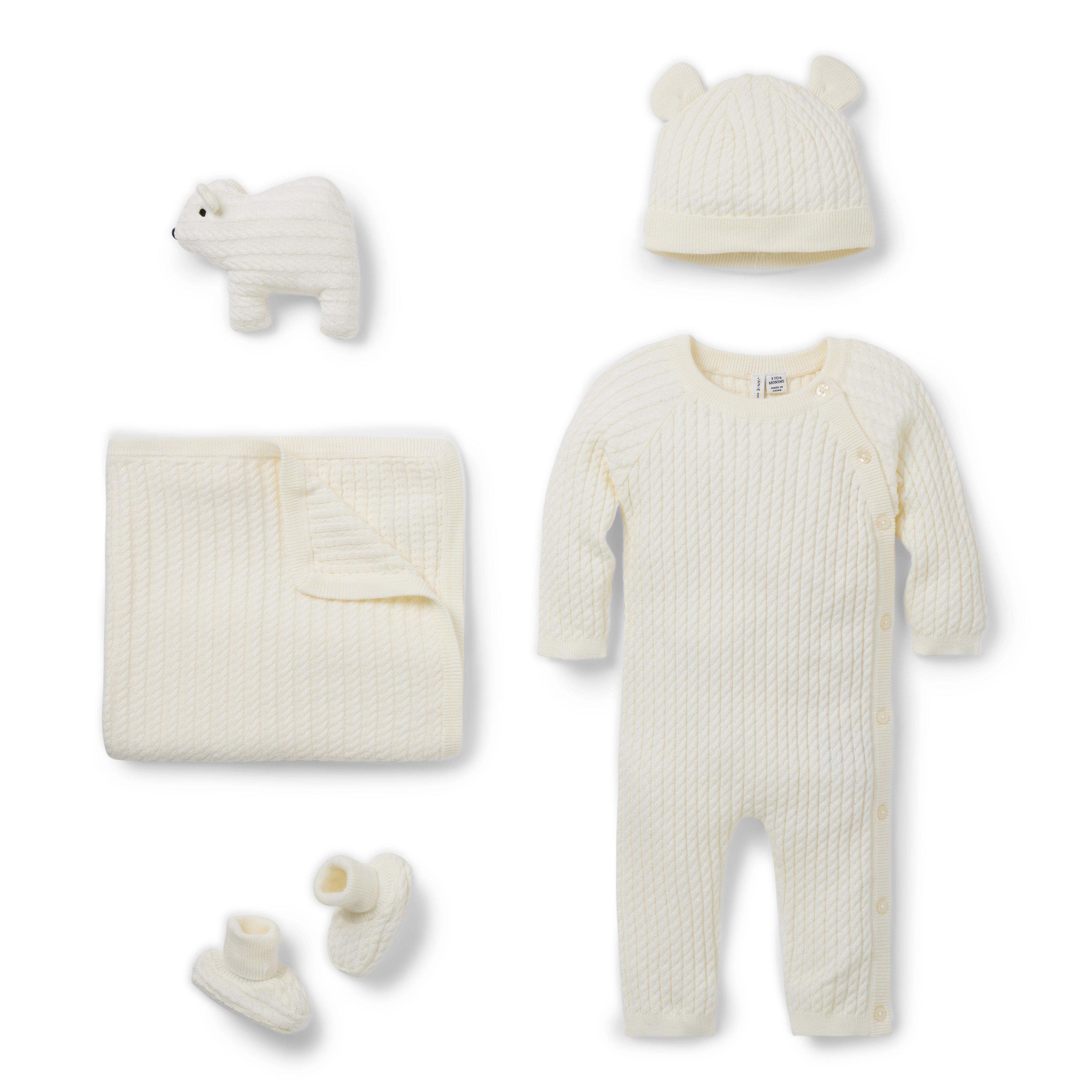 Janie and Jack Baby Bundle of Love Cable Knit Gift Set