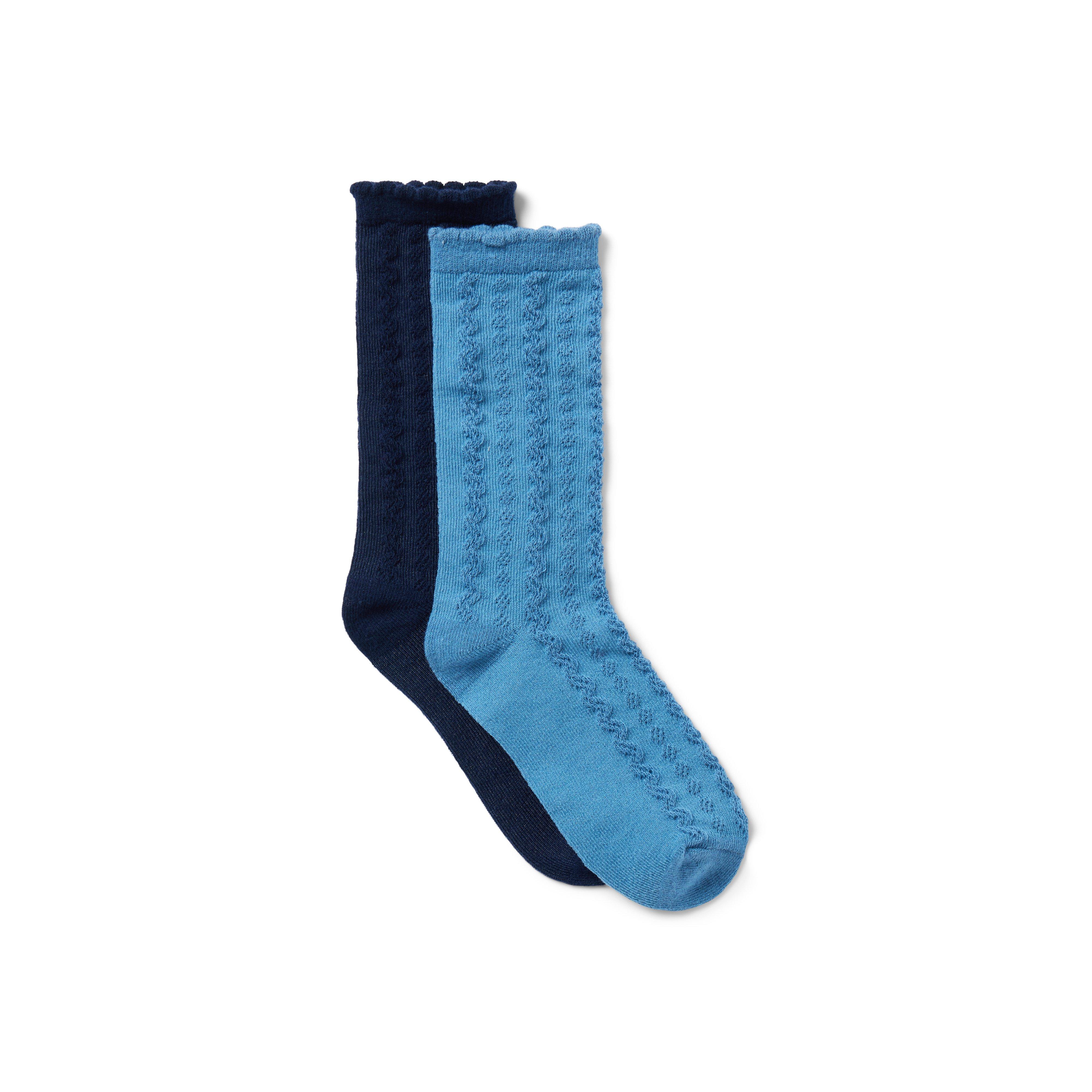 Janie and Jack Pointelle Sock 2-Pack