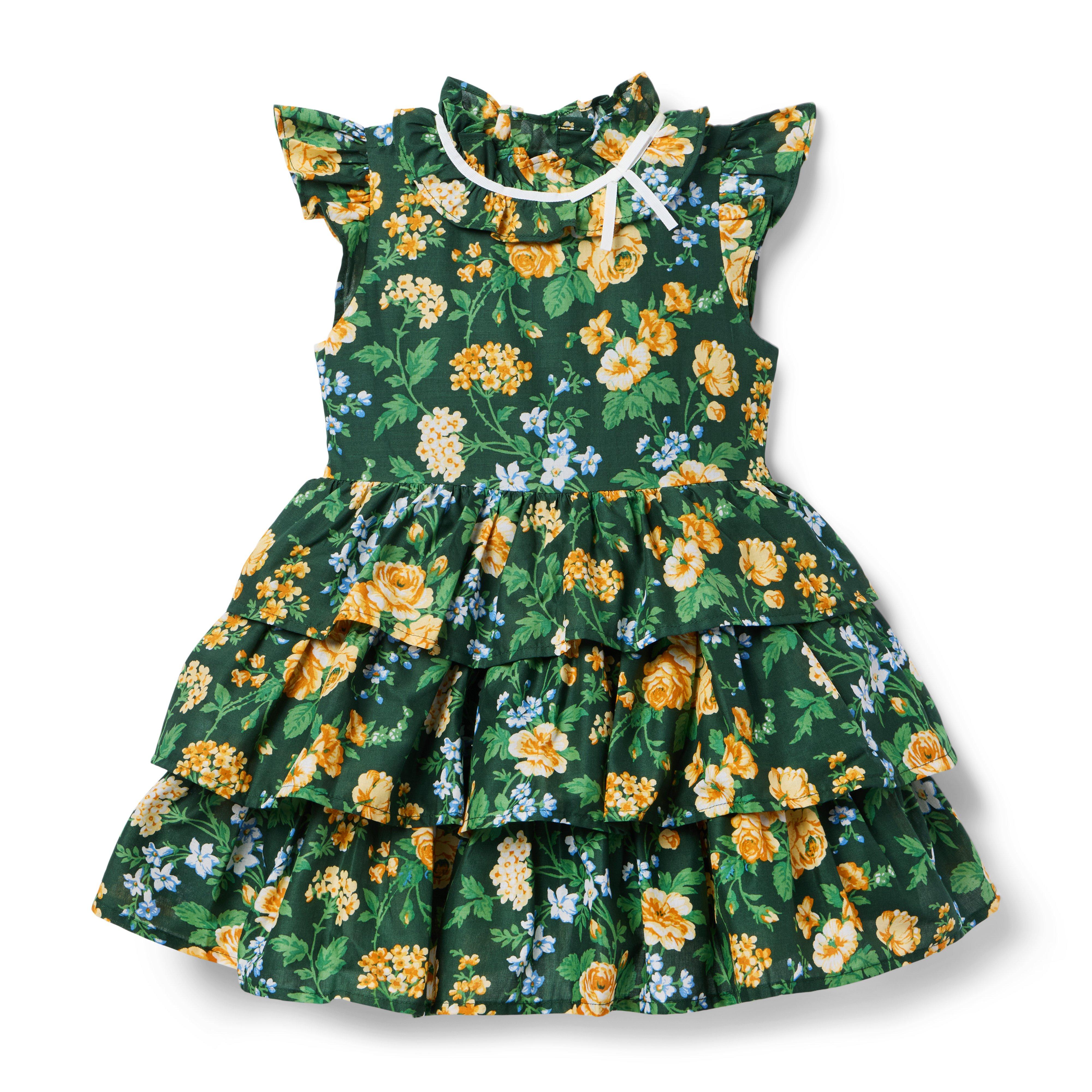 Janie and Jack Floral Ruffle Tiered Dress