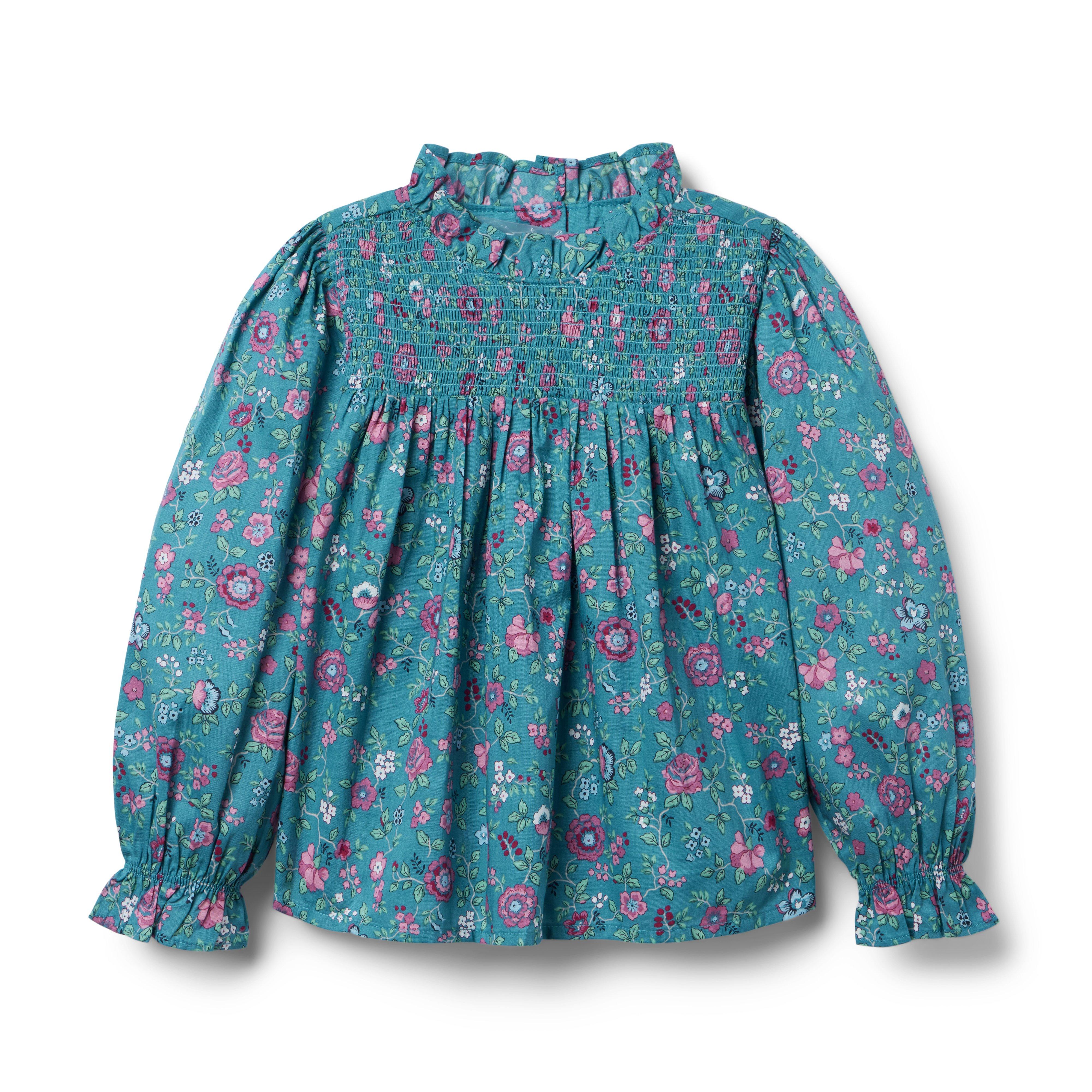 Janie and Jack Ditsy Floral Ruffle Top