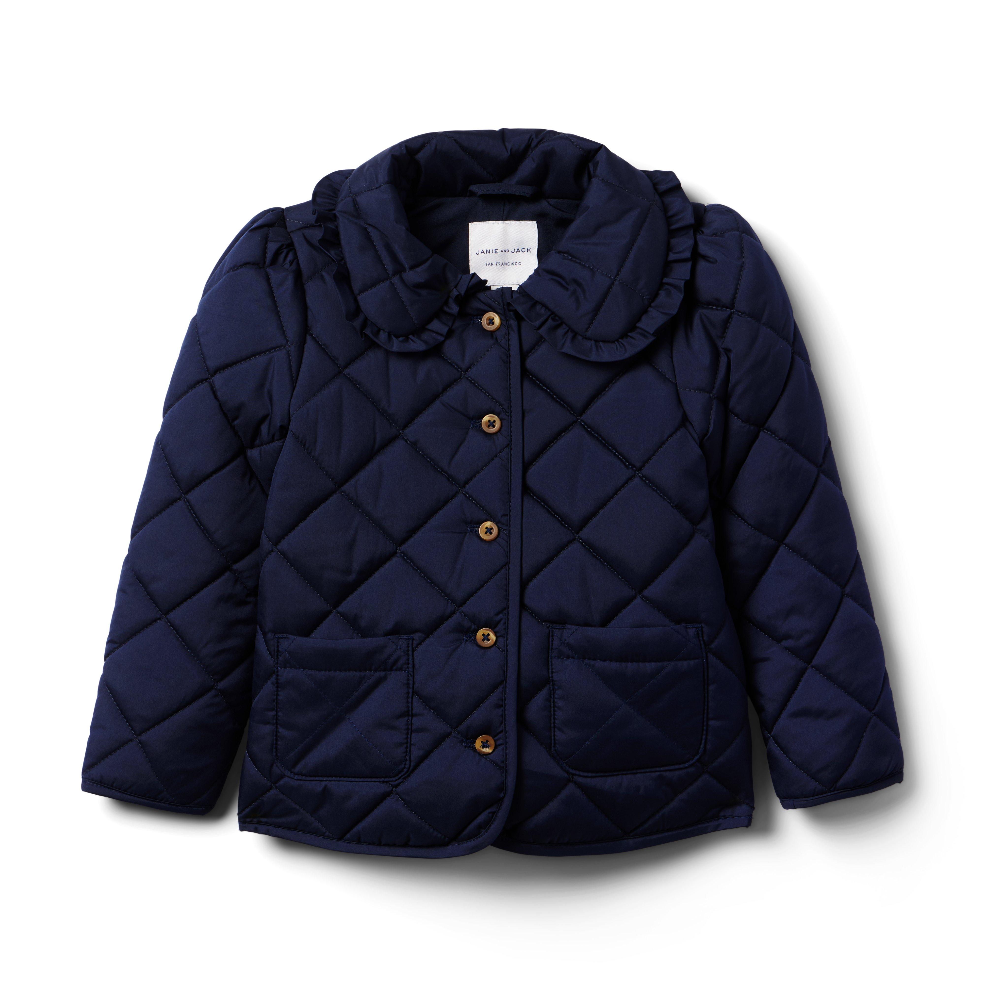 Janie and Jack The Quilted Ruffle Collar Jacket