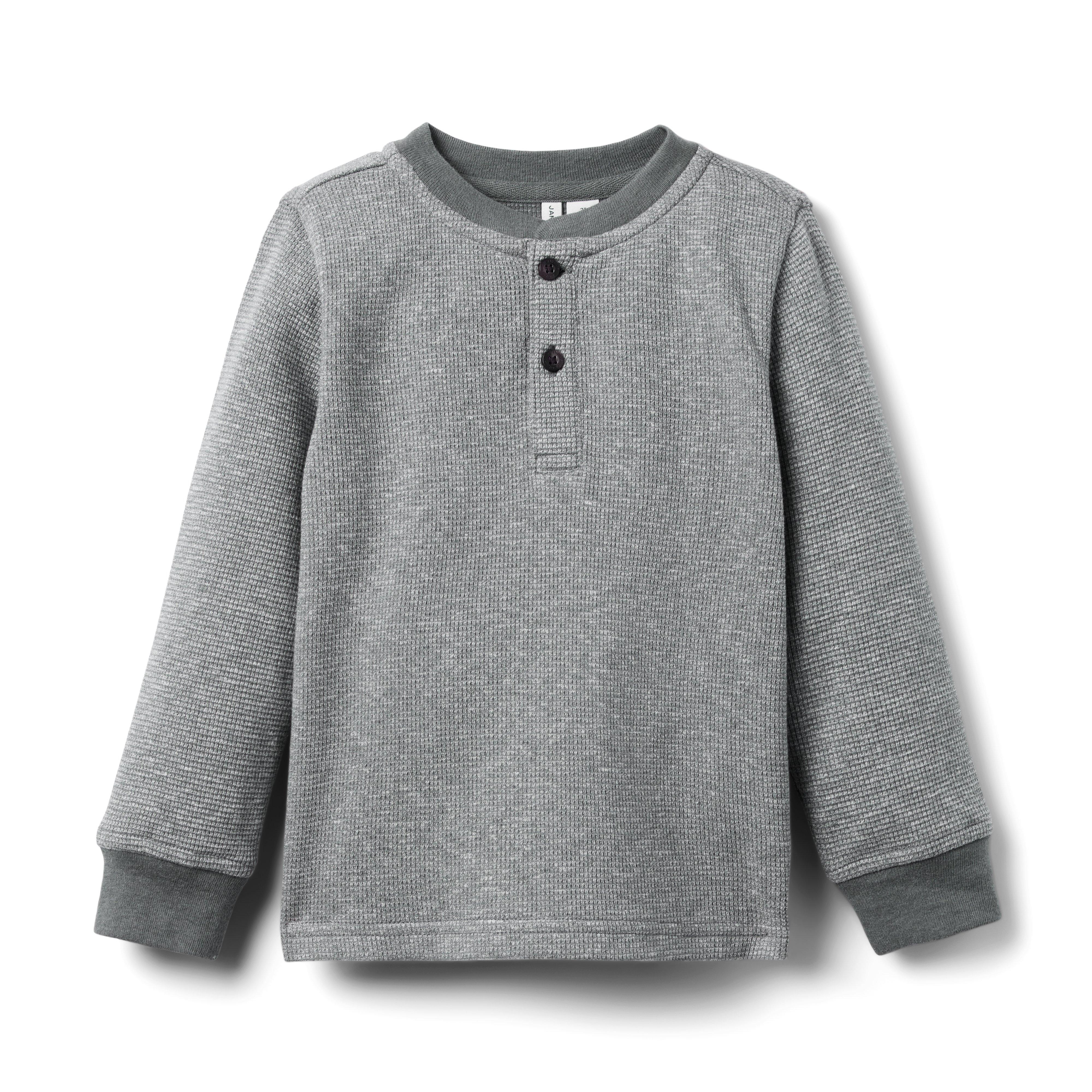 Janie and Jack Waffle Henley Tee