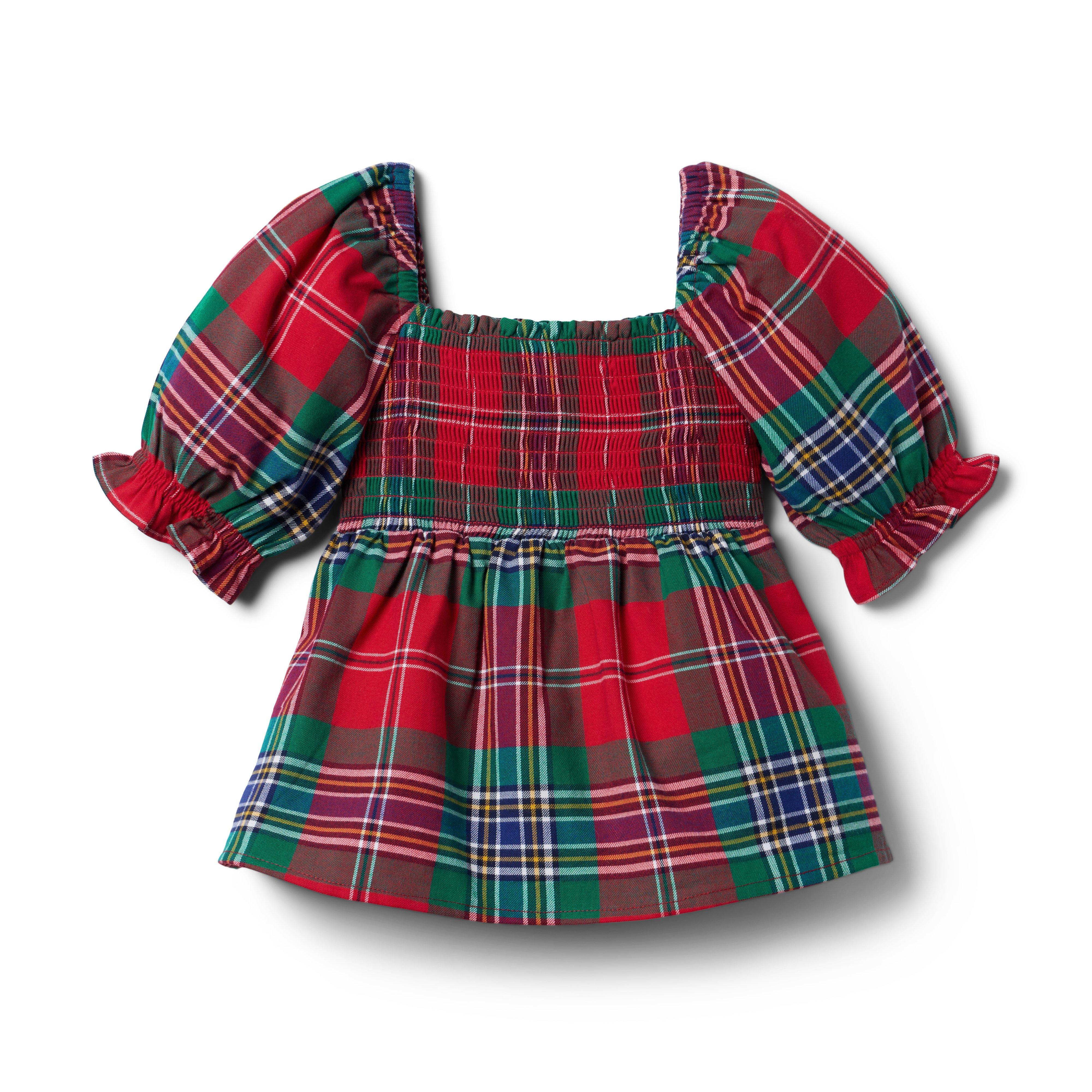 Janie and Jack The Tartan Smocked Top