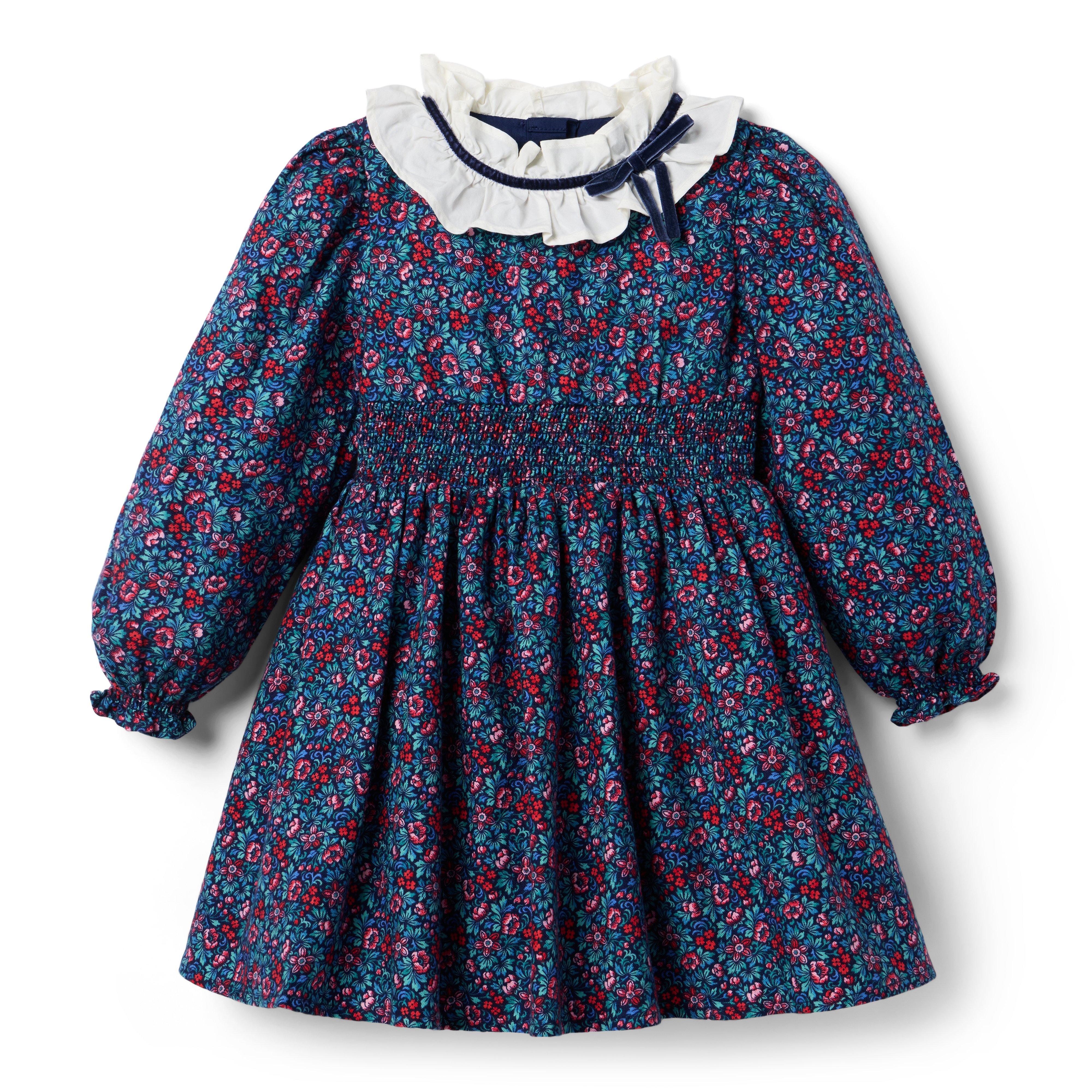 Janie and Jack Ditsy Floral Ruffle Collar Dress