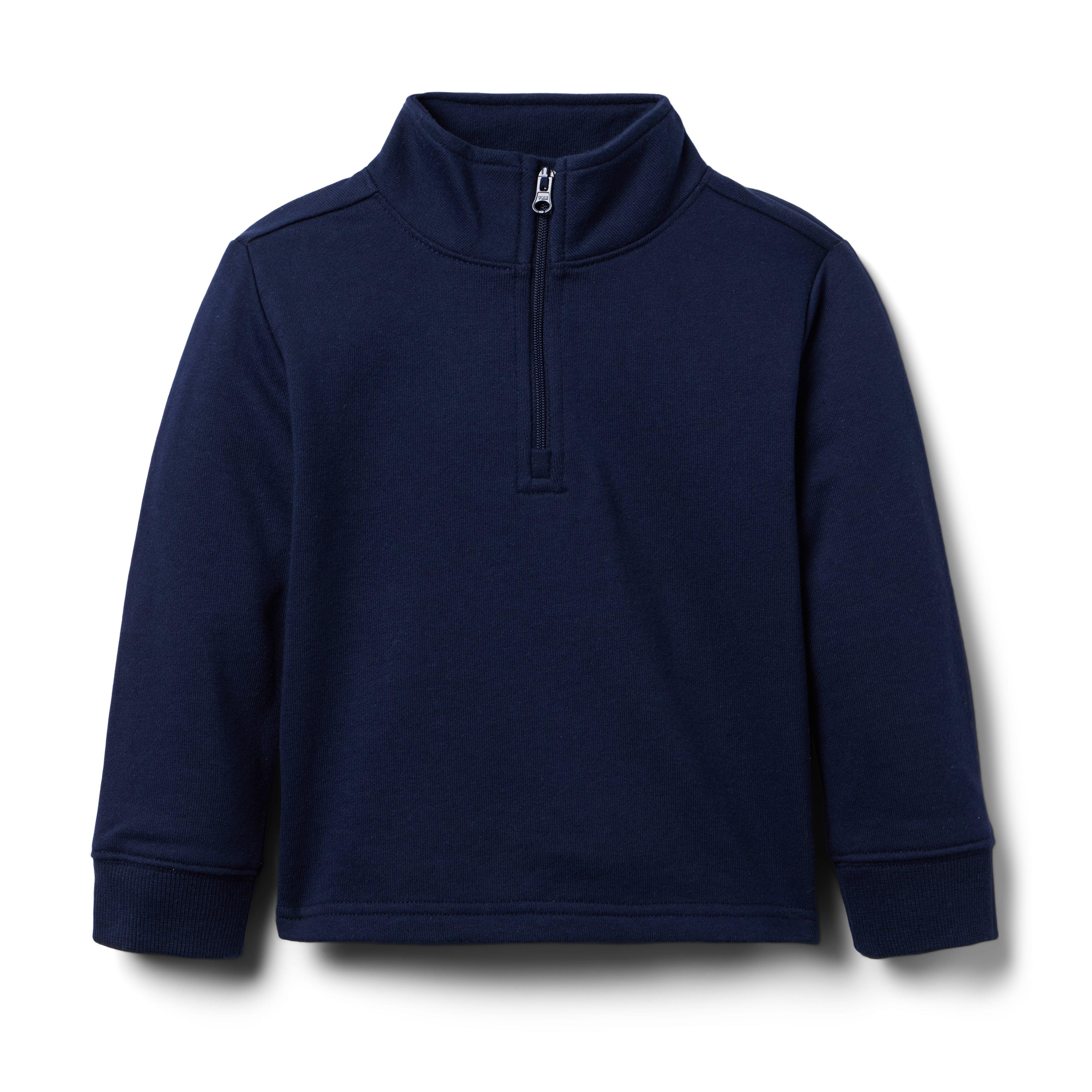 Janie and Jack French Terry Half Zip Sweatshirt