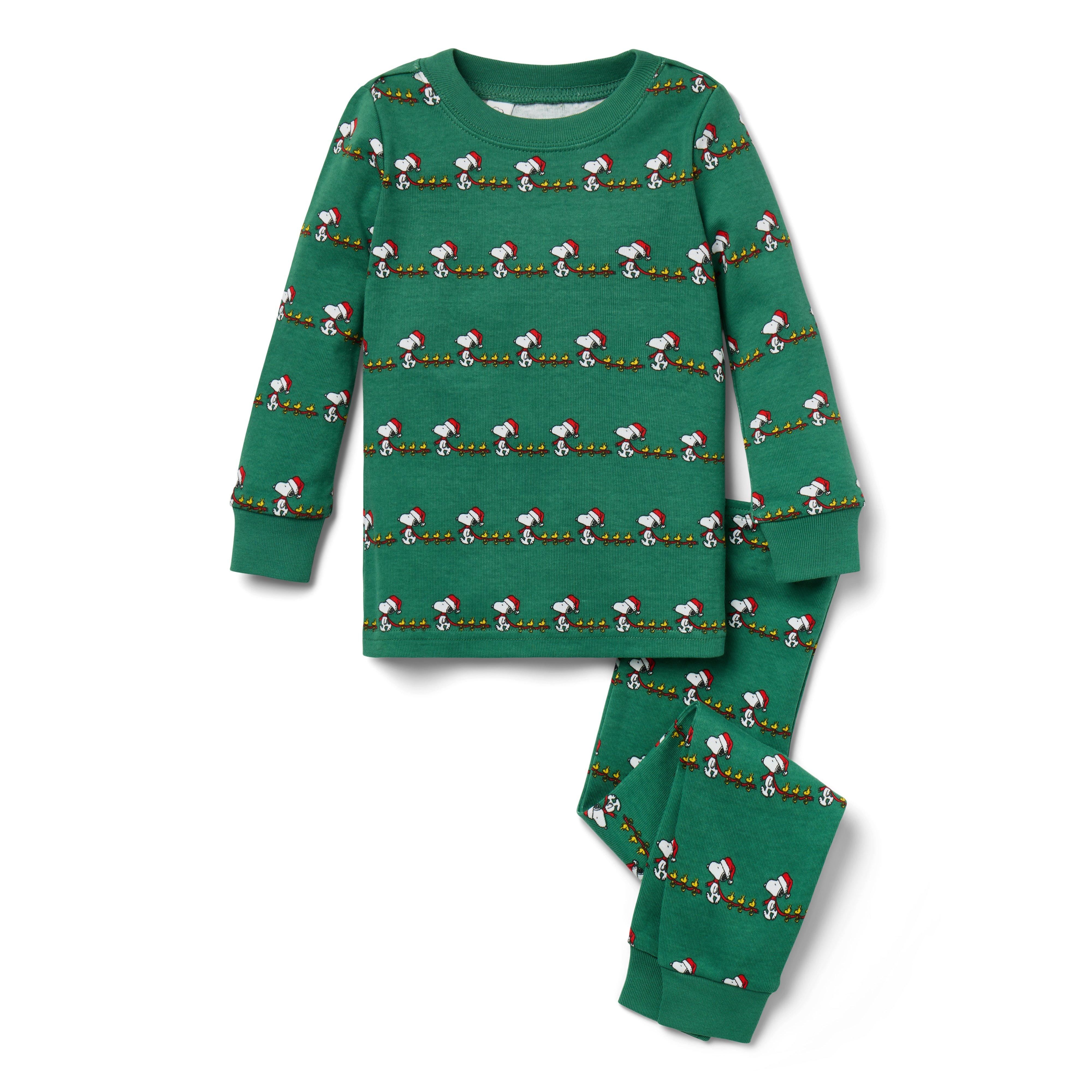 Janie and Jack Good Night Pajama In Peanuts Holiday