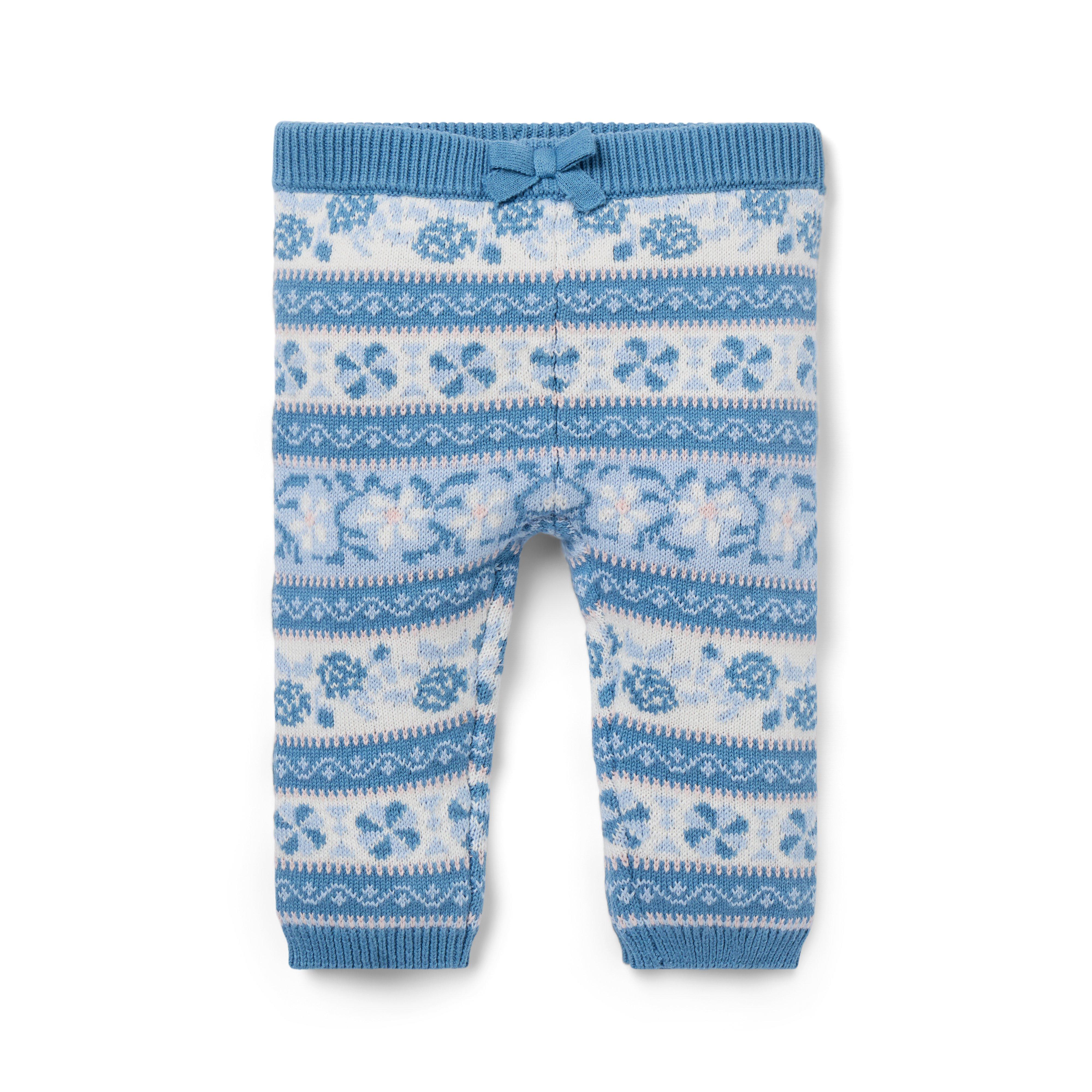 Janie and Jack Baby Floral Fair Isle Pant
