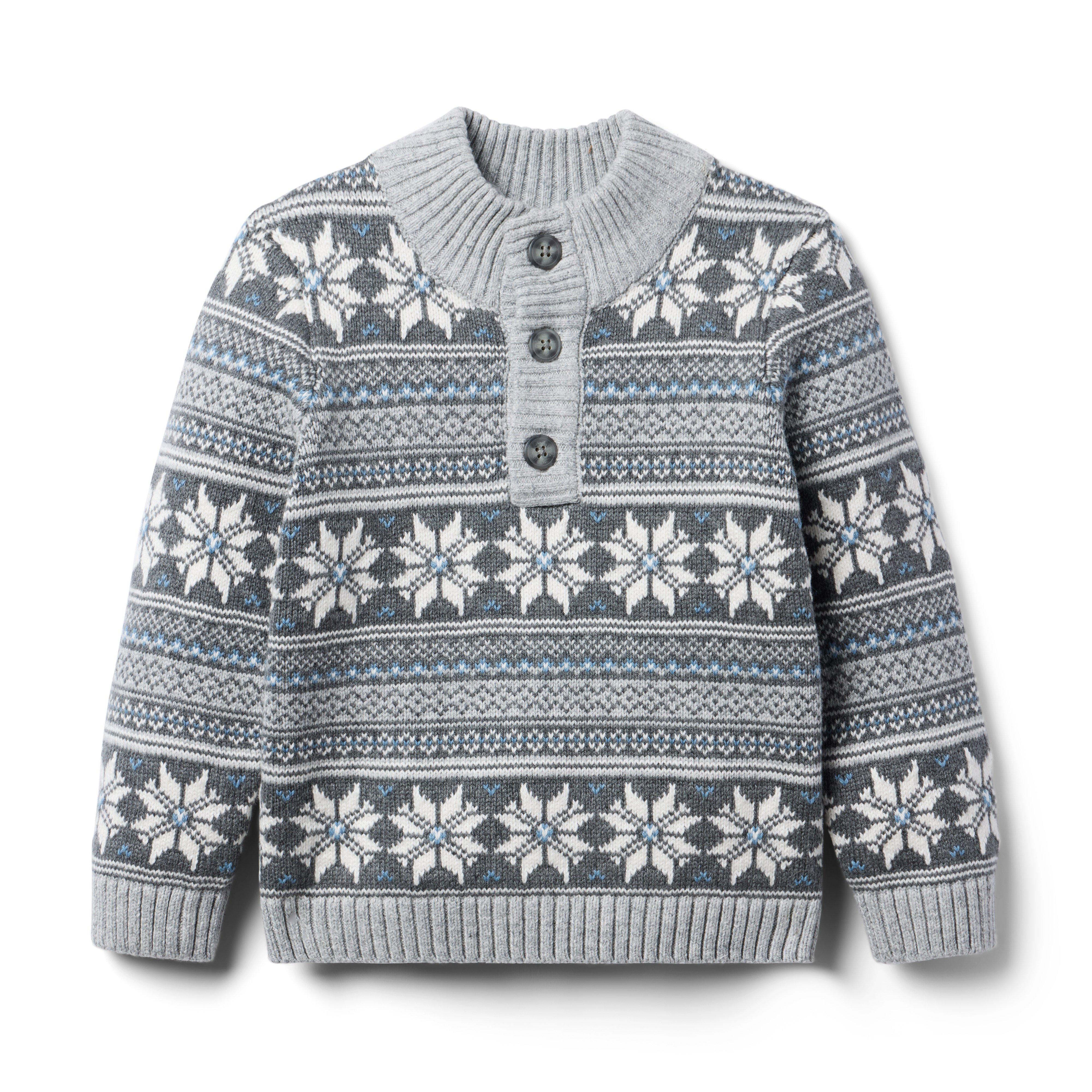 Janie and Jack Snowflake Fair Isle Sweater