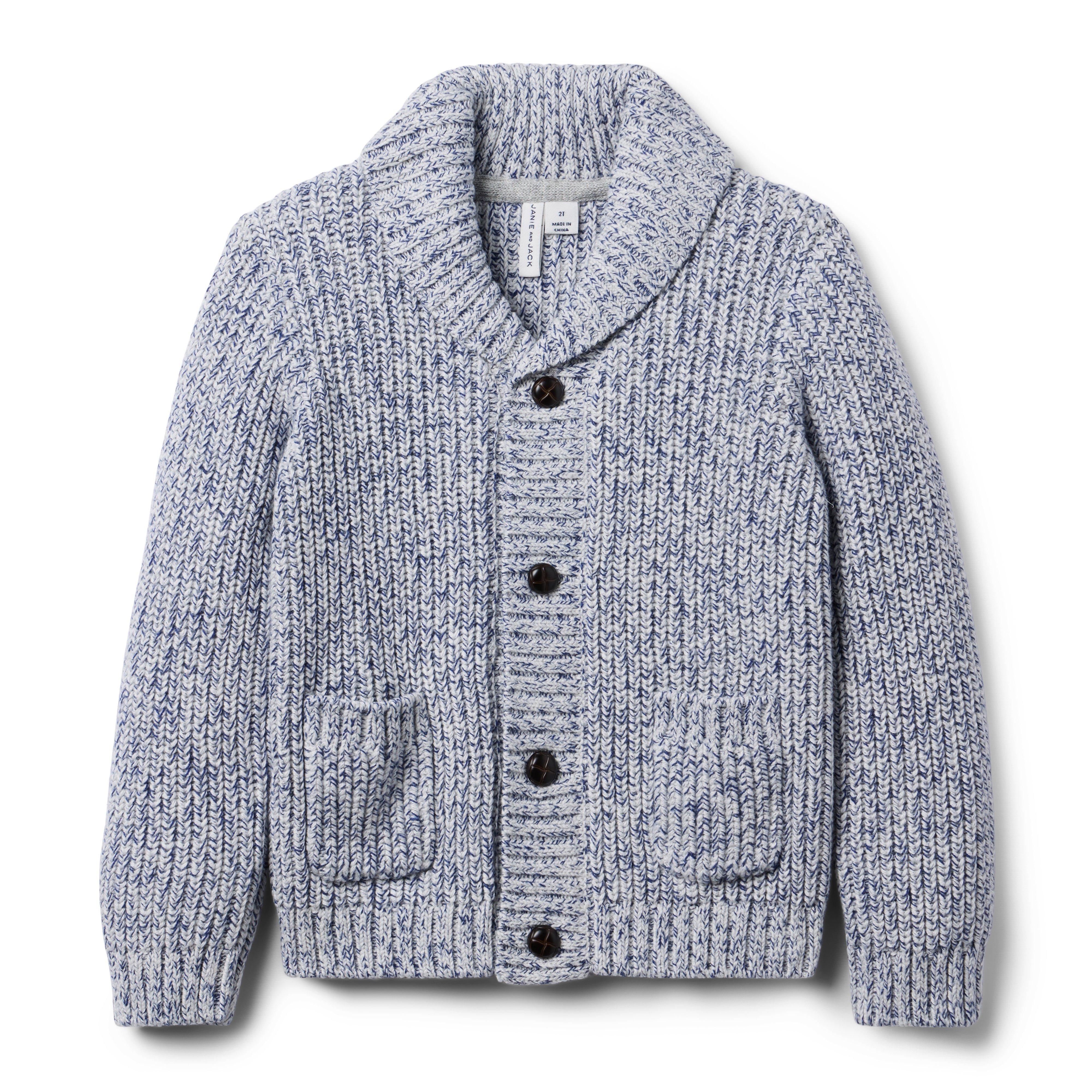 Janie and Jack Marled Shawl Collar Cardigan