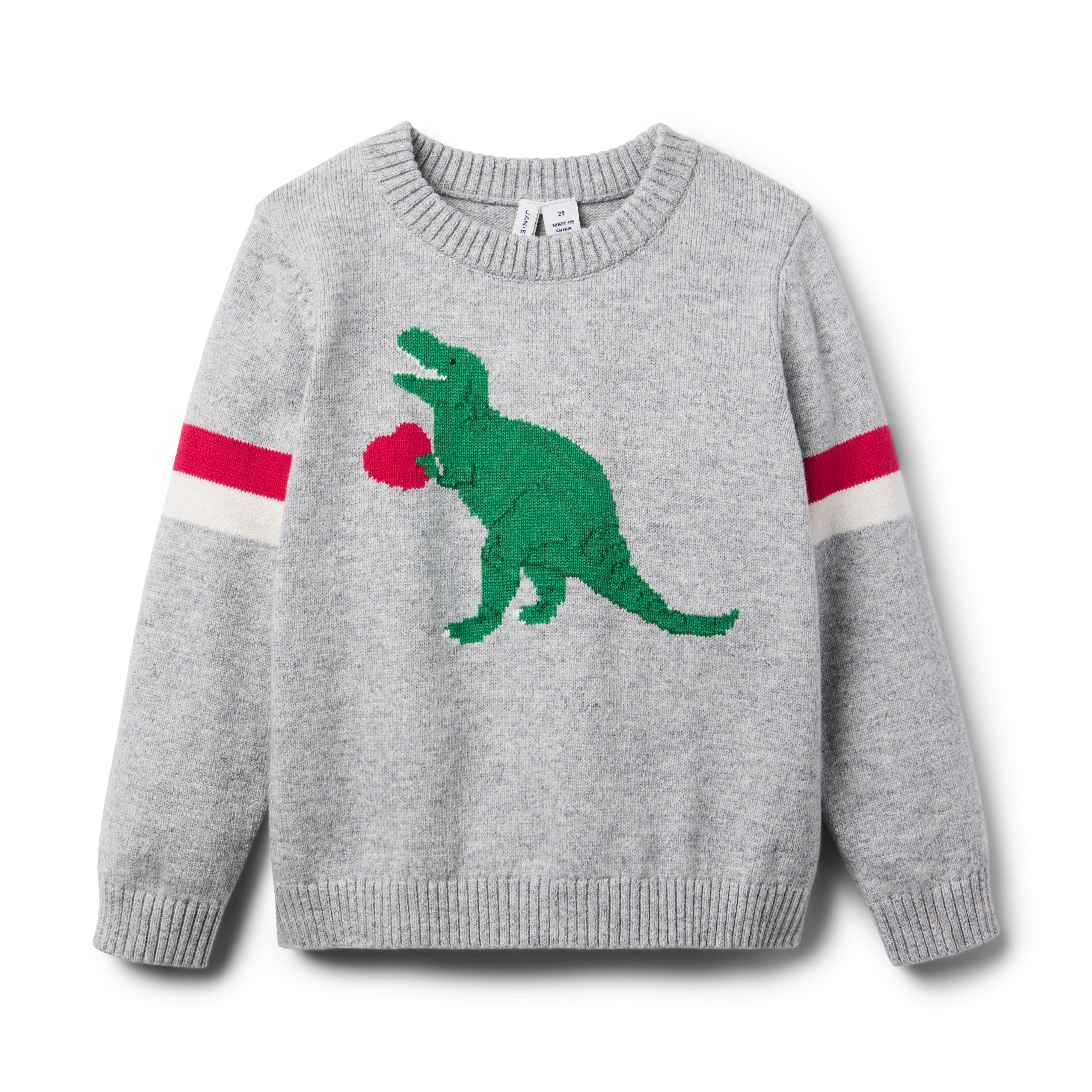 Janie and Jack Dinosaur Heart Sweater