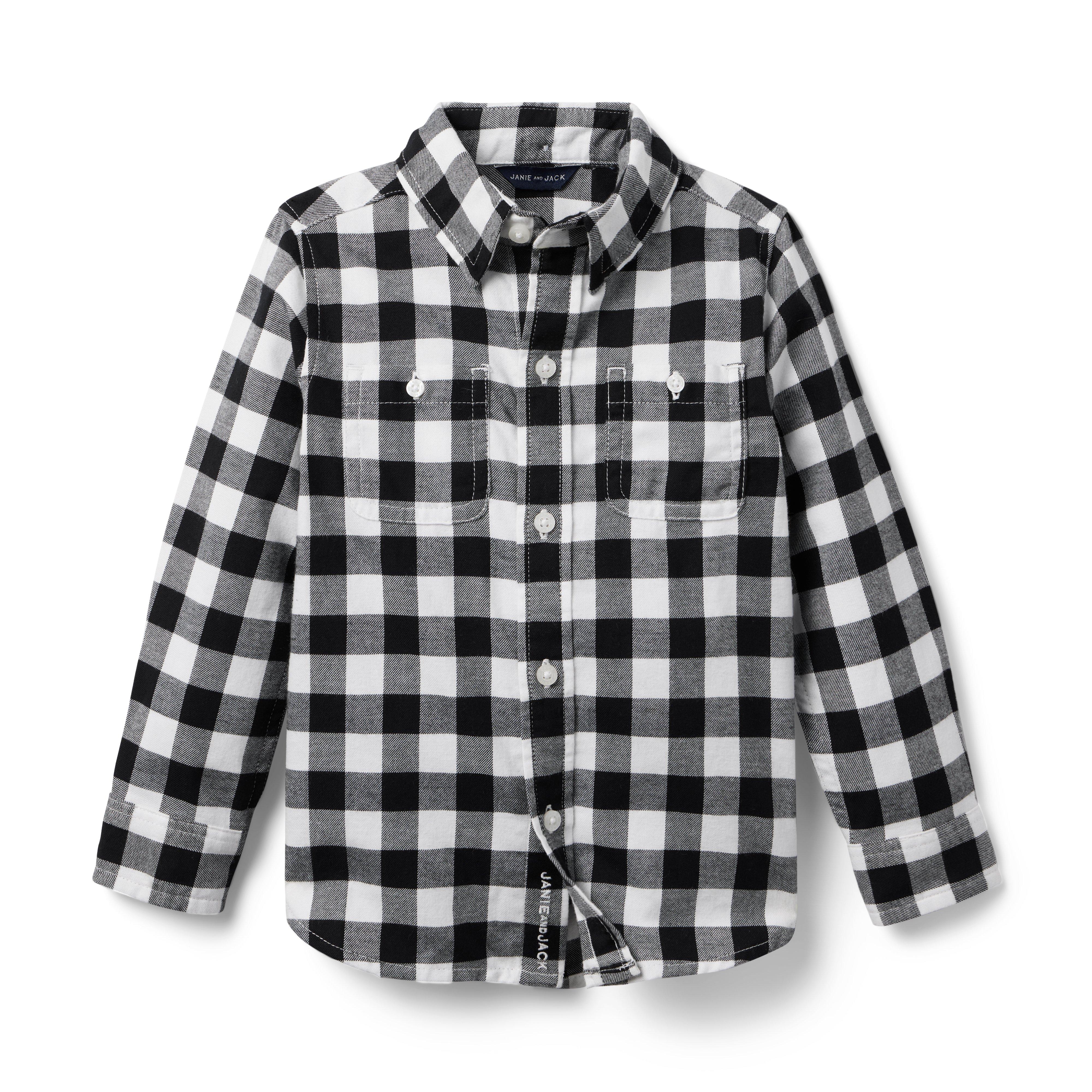 Janie and Jack Gingham Flannel Shirt
