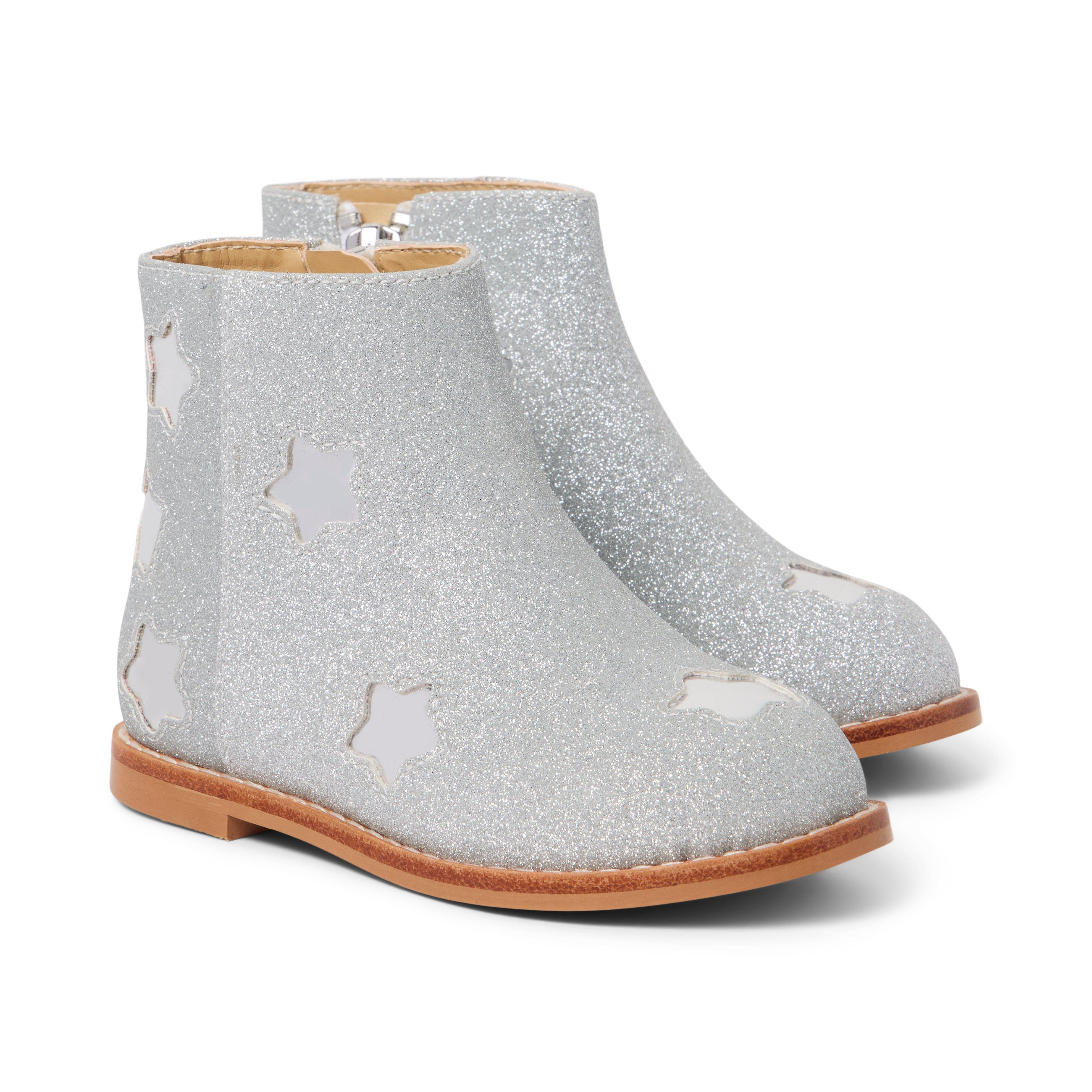 Janie and Jack Star Sparkle Side Zip Bootie