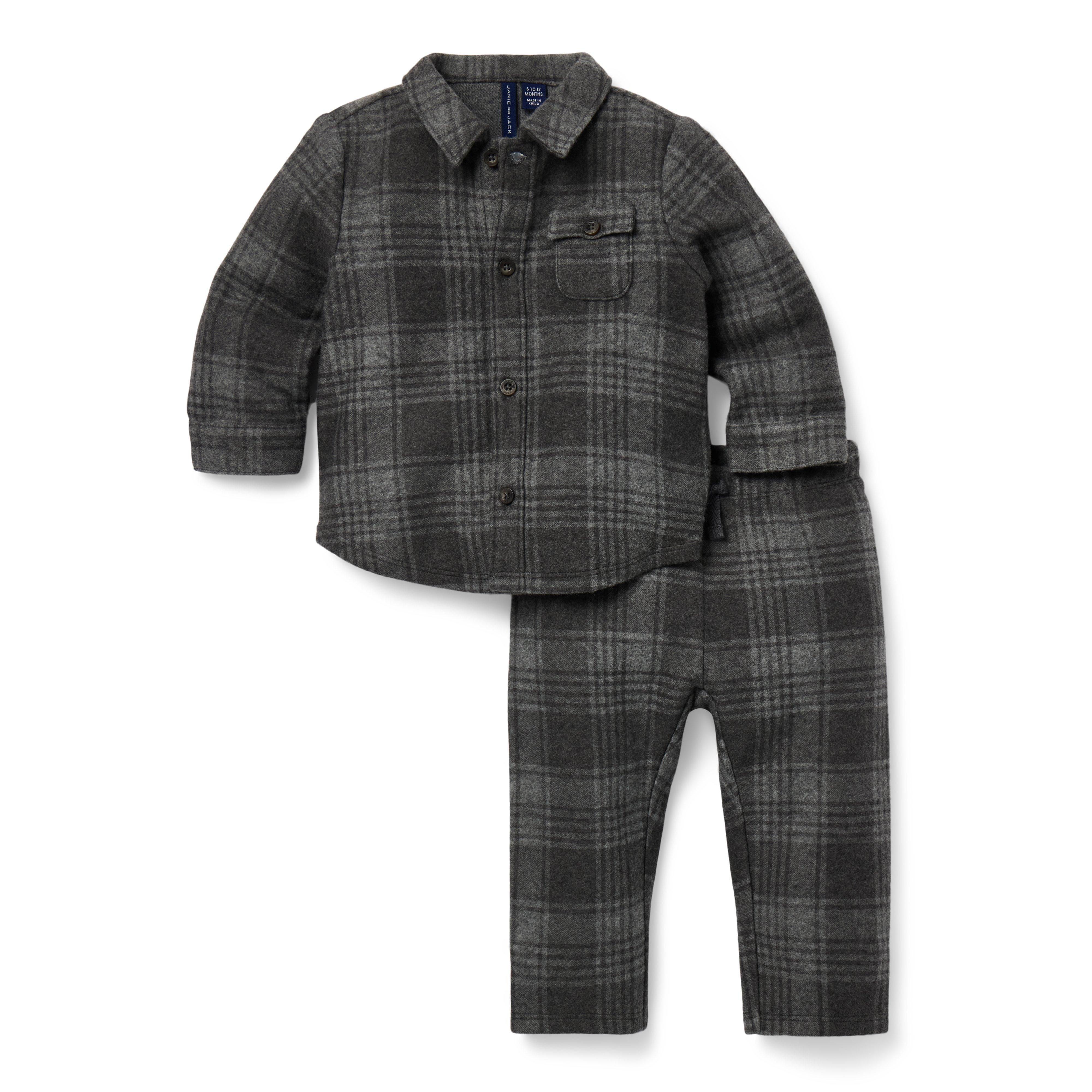 Janie and Jack Baby Plaid Matching Set