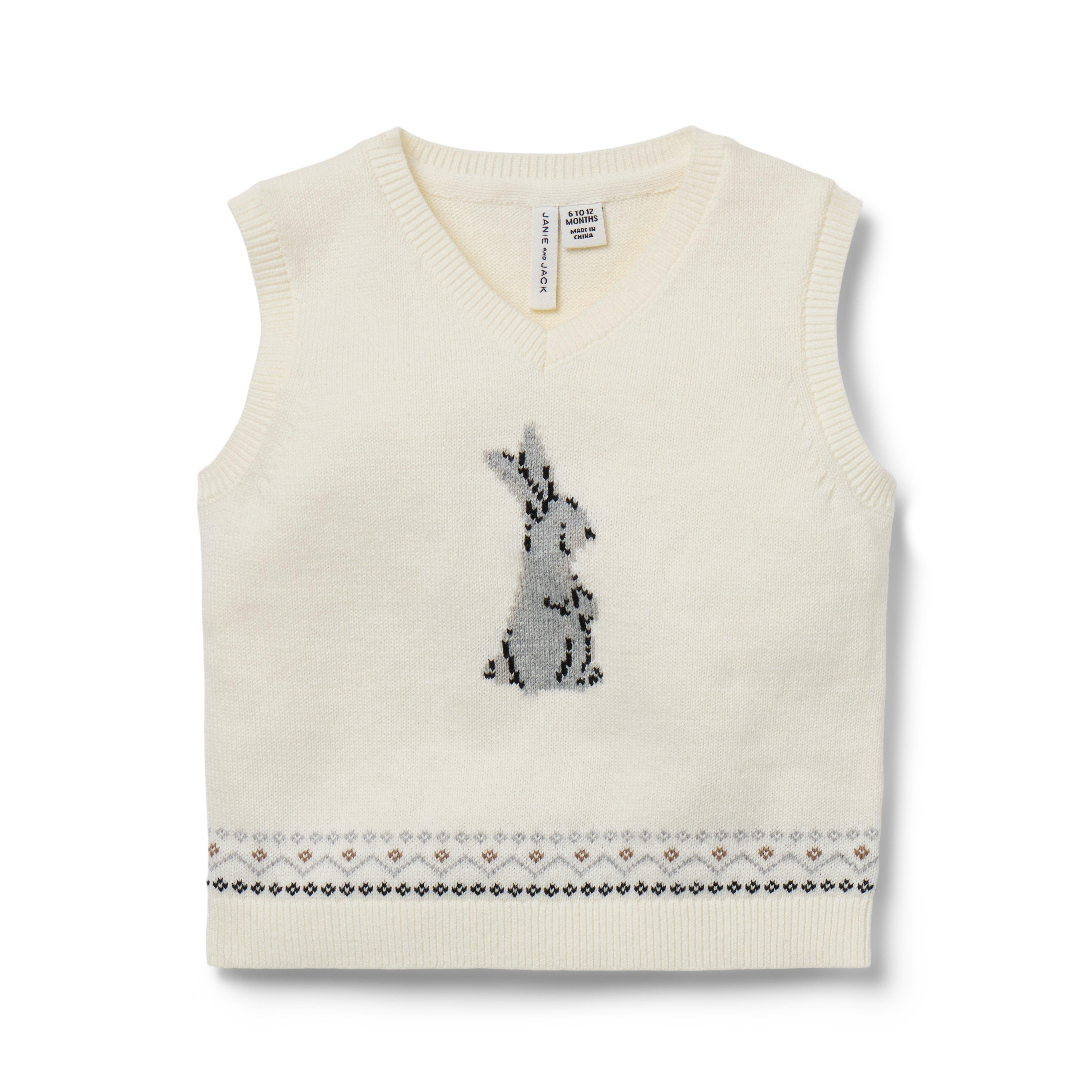 Janie and Jack Baby Bunny Fair Isle Sweater Vest