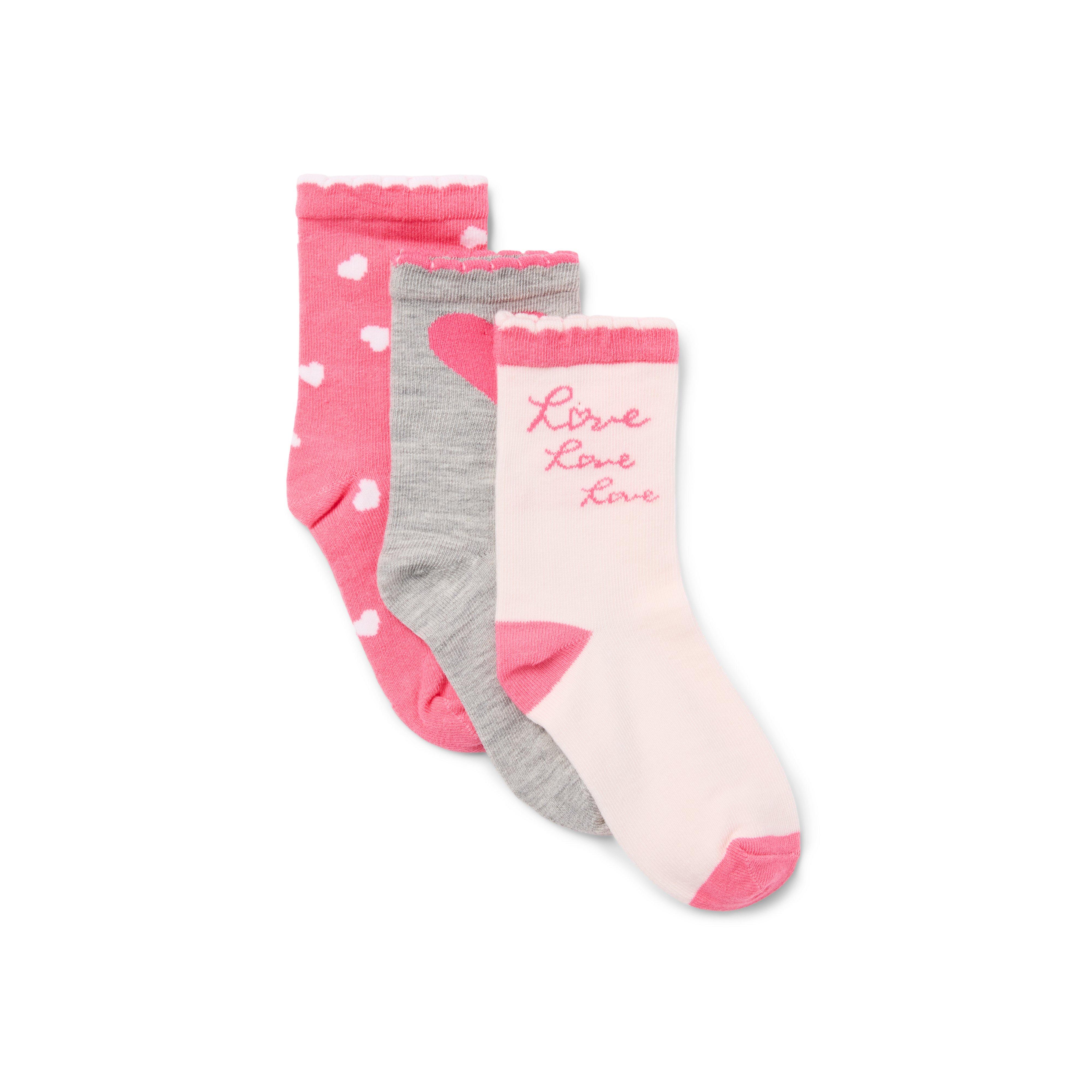 Janie and Jack Valentine Sock 3-Pack