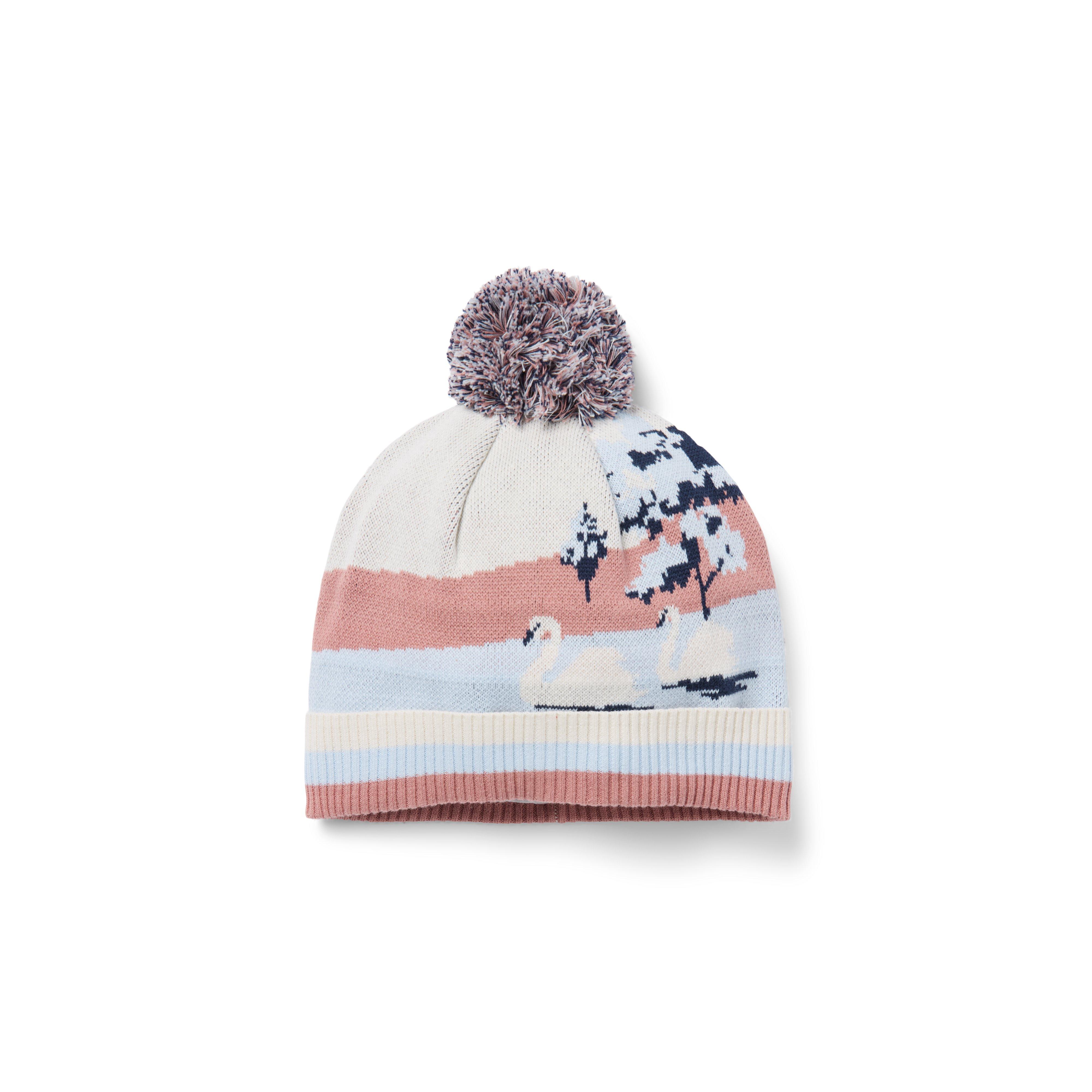 Janie and Jack Swan Pom Beanie