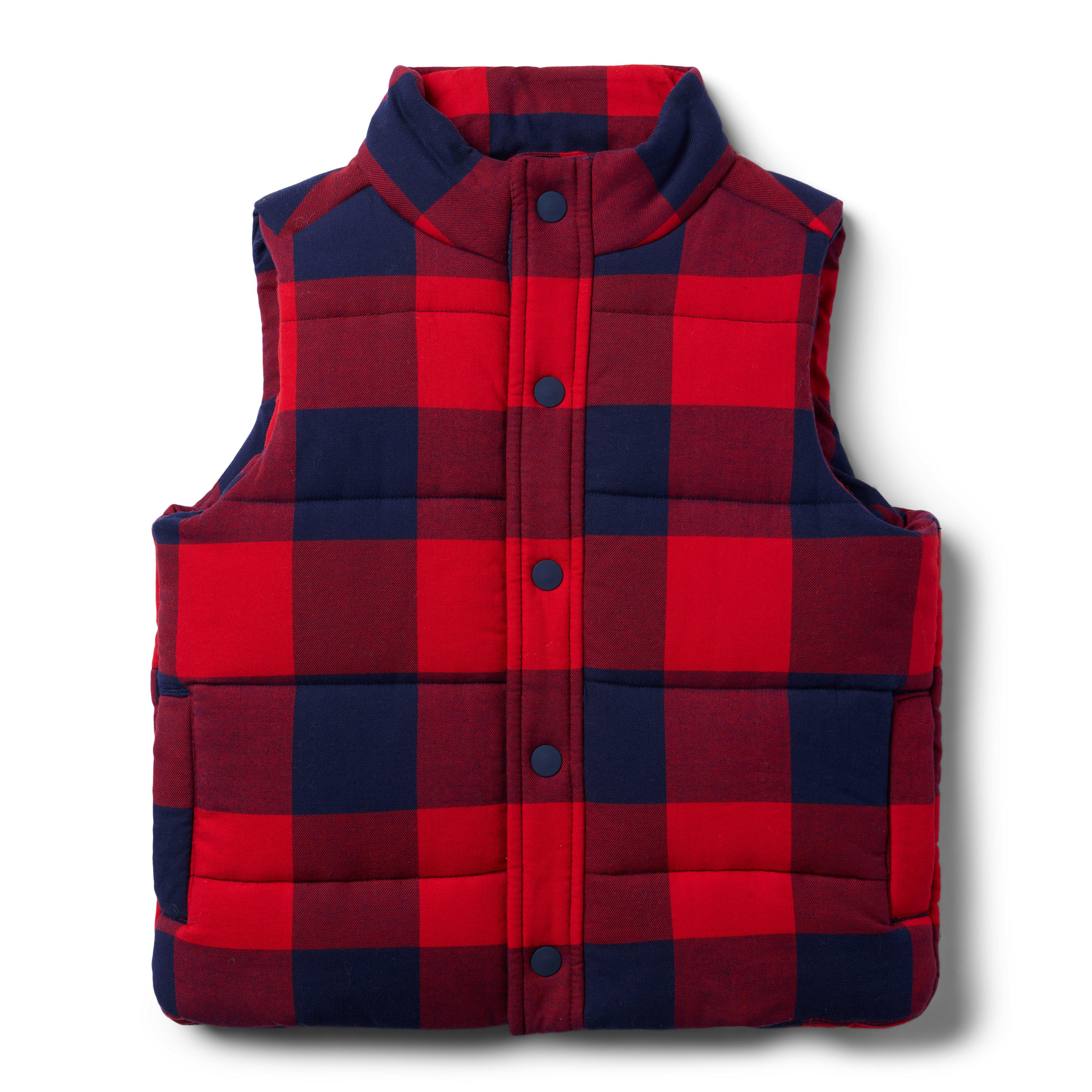 Janie and Jack The Plaid Twill Vest