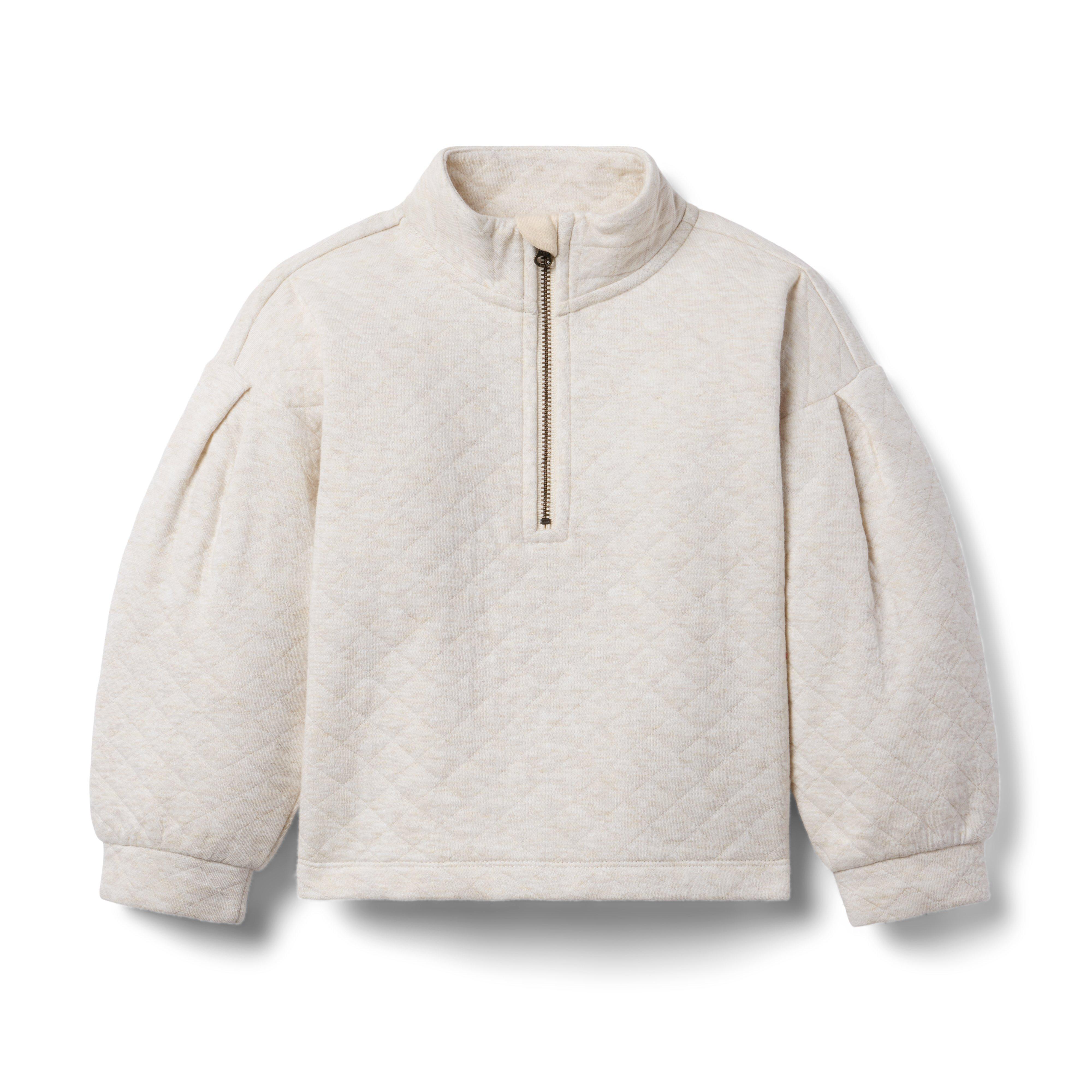 Janie and Jack Quilted Half-Zip Sweatshirt