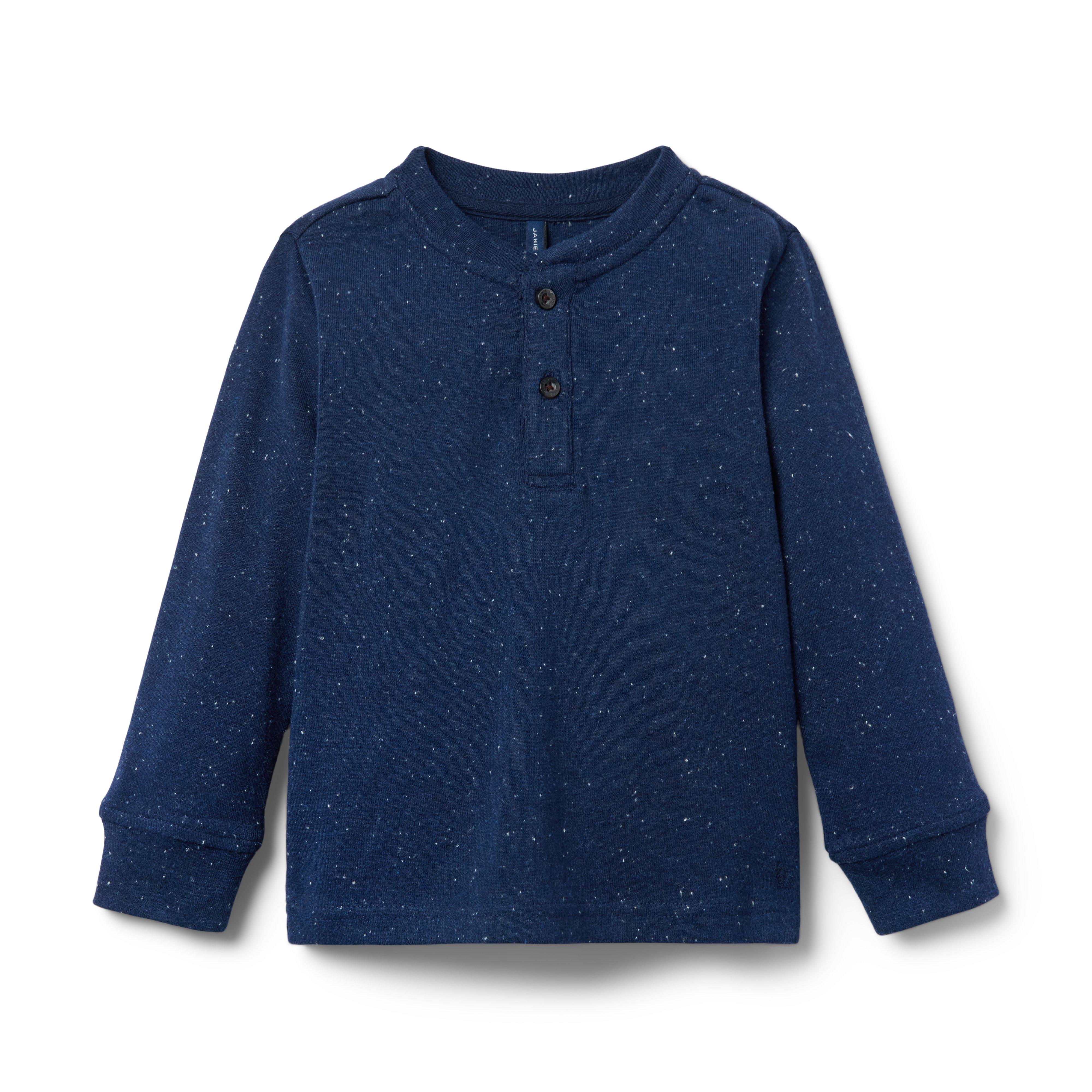 Janie and Jack Textured Henley Tee