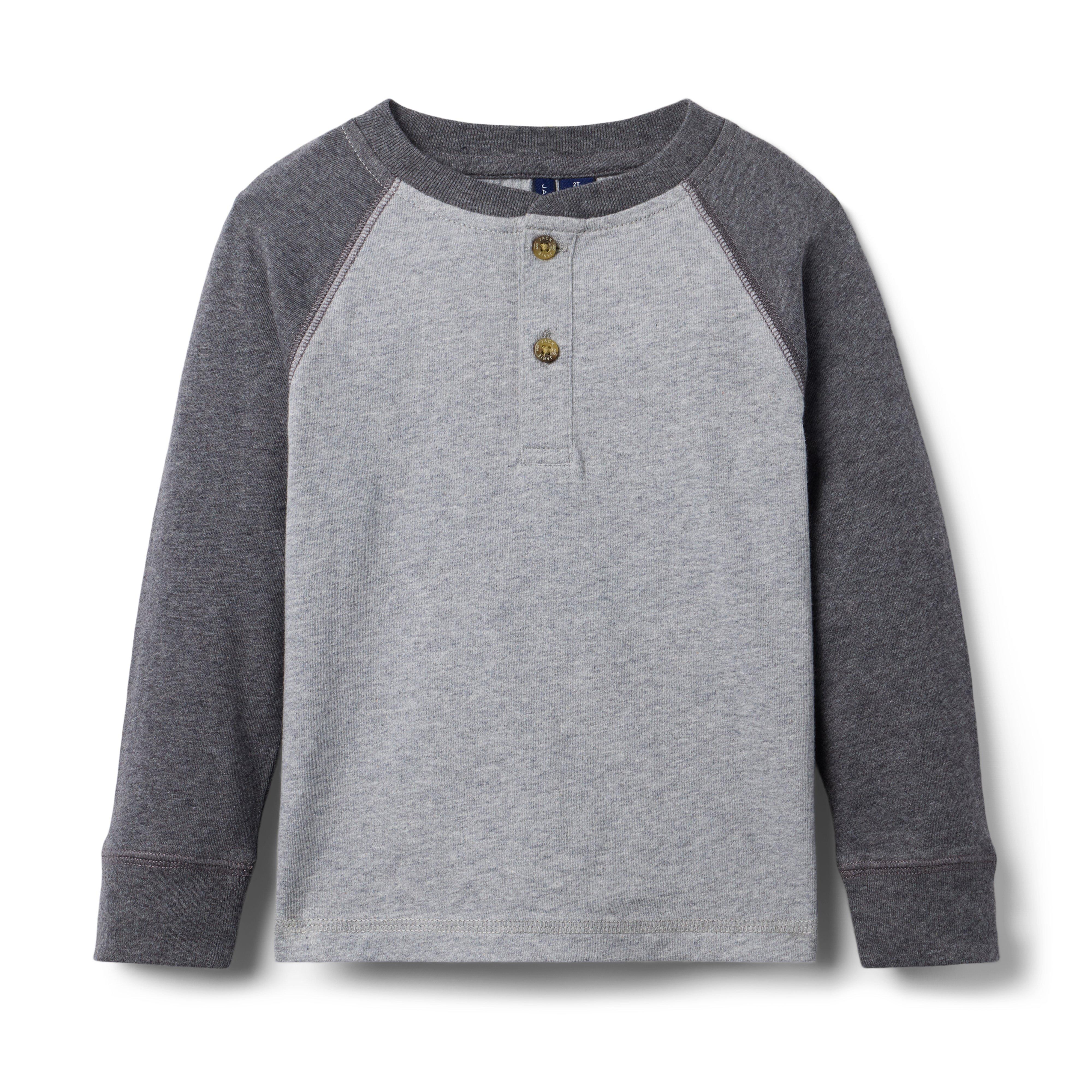 Janie and Jack Raglan Sleeve Henley Tee