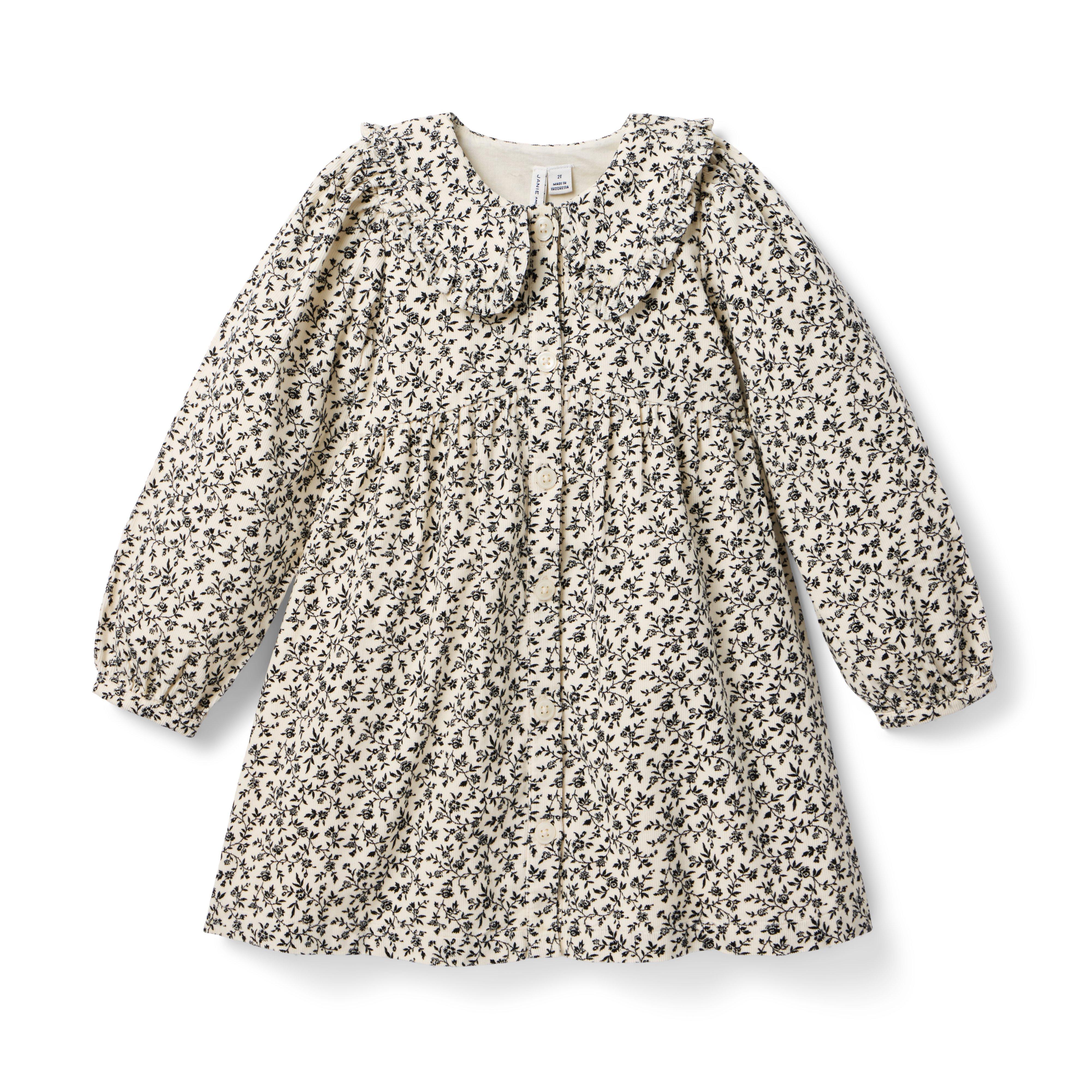 Janie and Jack Ditsy Floral Corduroy Dress