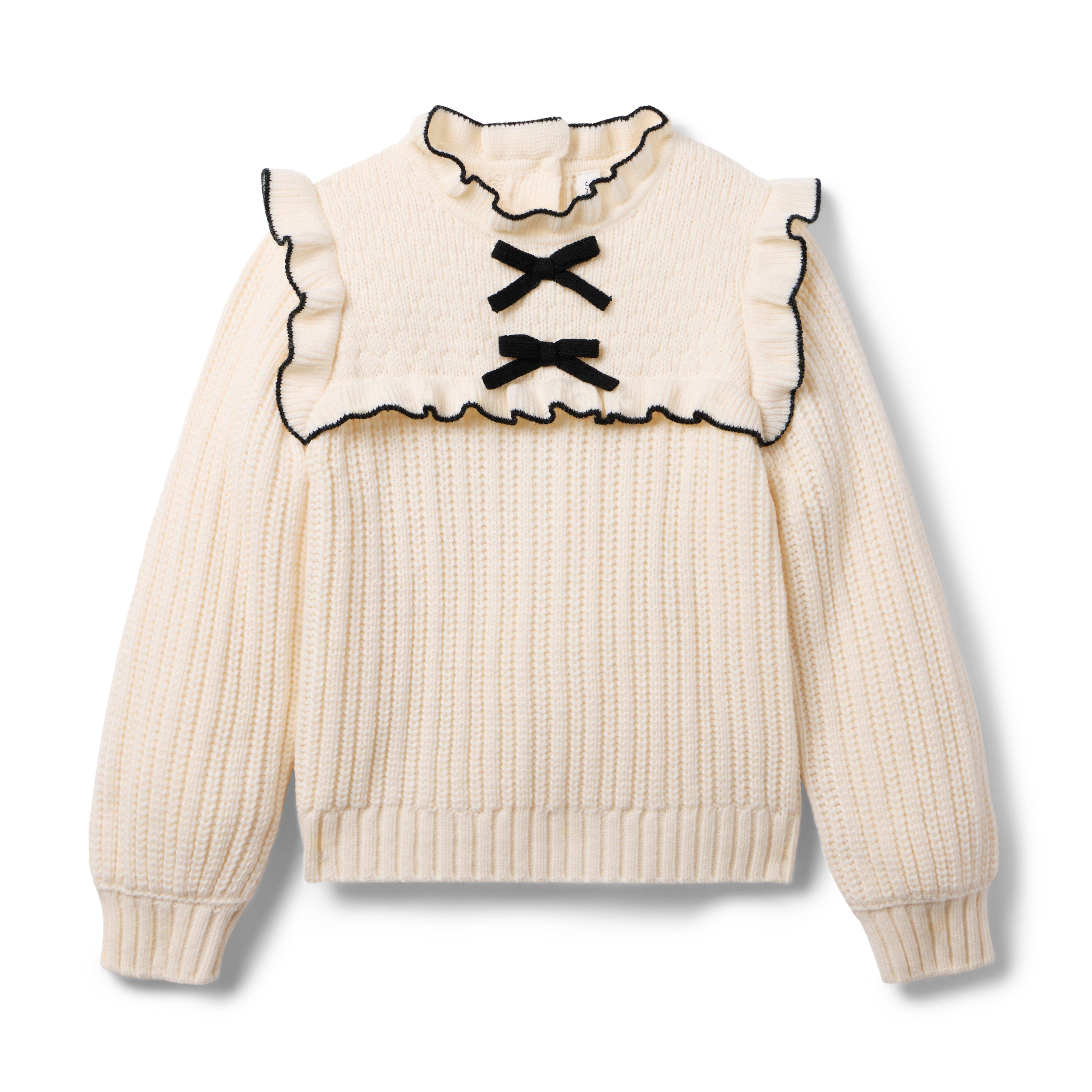 Janie and Jack Textured Bow Sweater