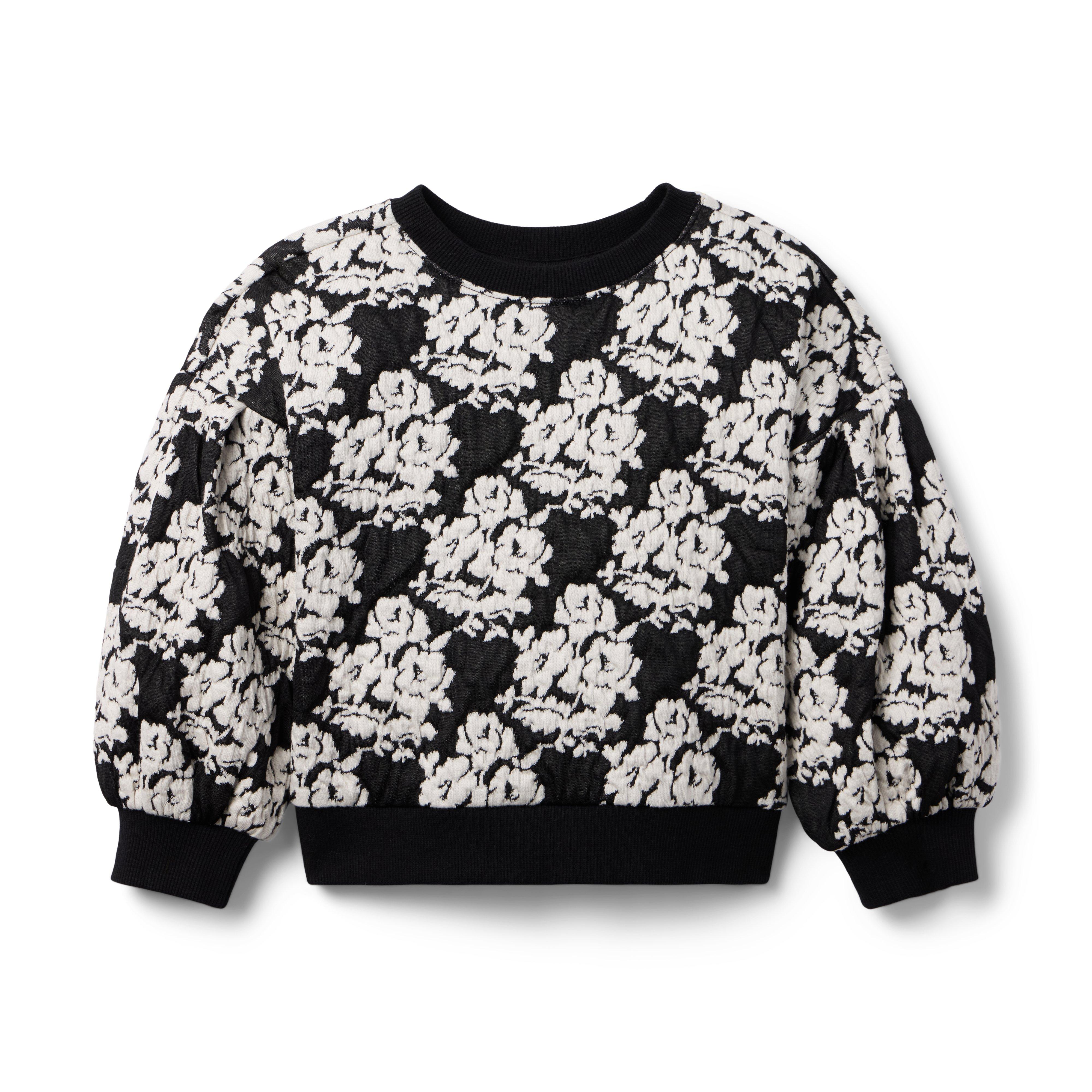 Janie and Jack Floral Jacquard Sweatshirt