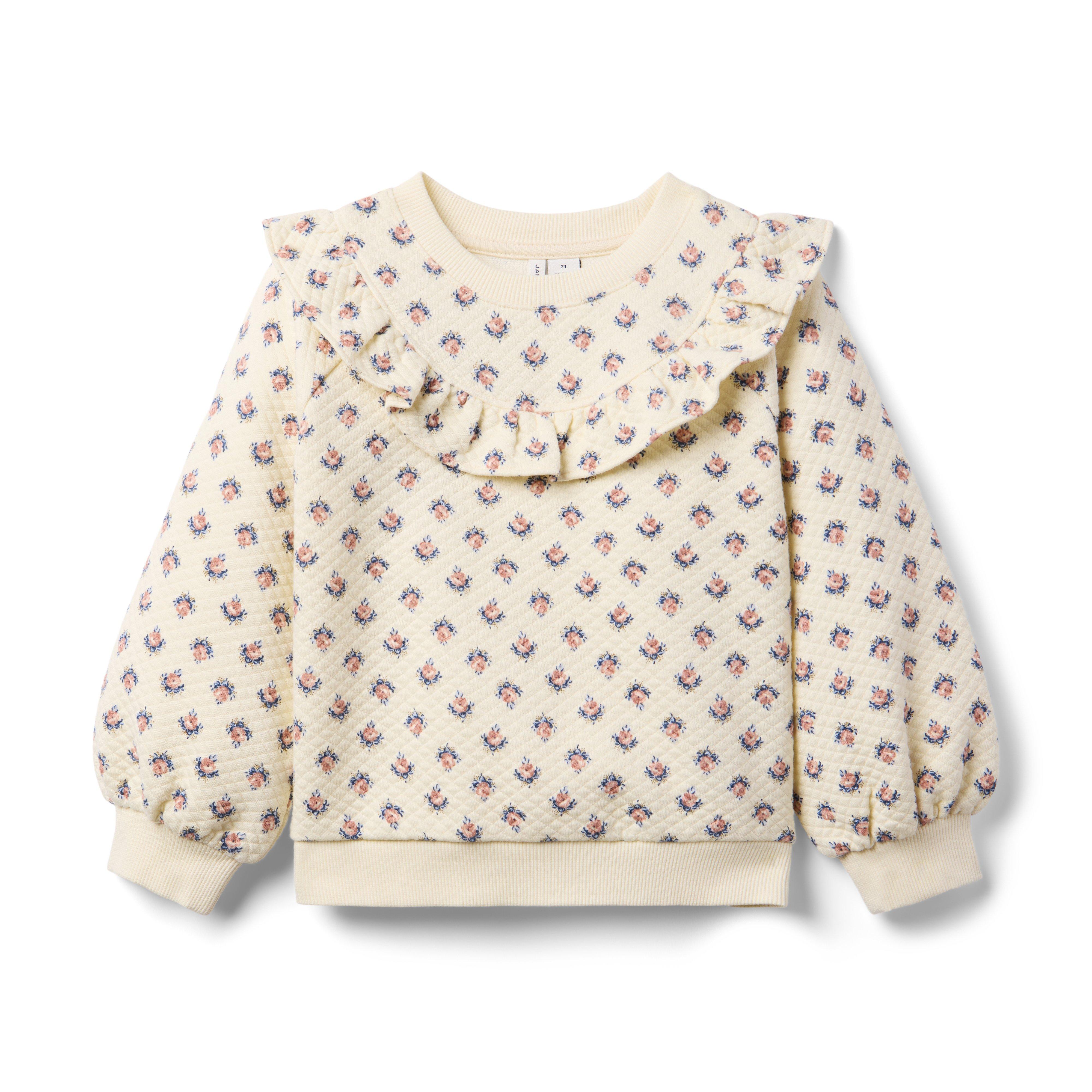 Janie and Jack Floral Quilted Sweatshirt