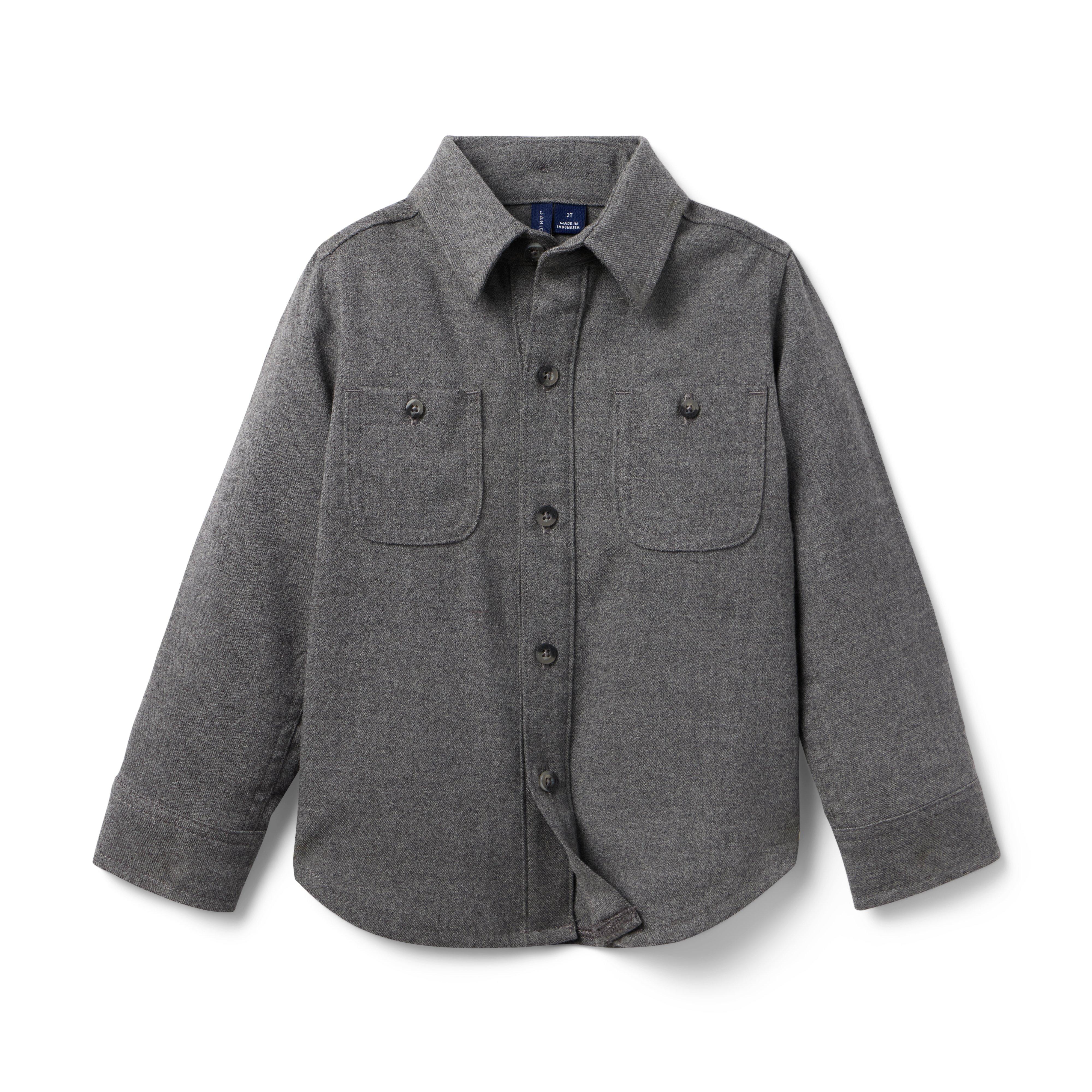 Janie and Jack Knit Twill Shirt