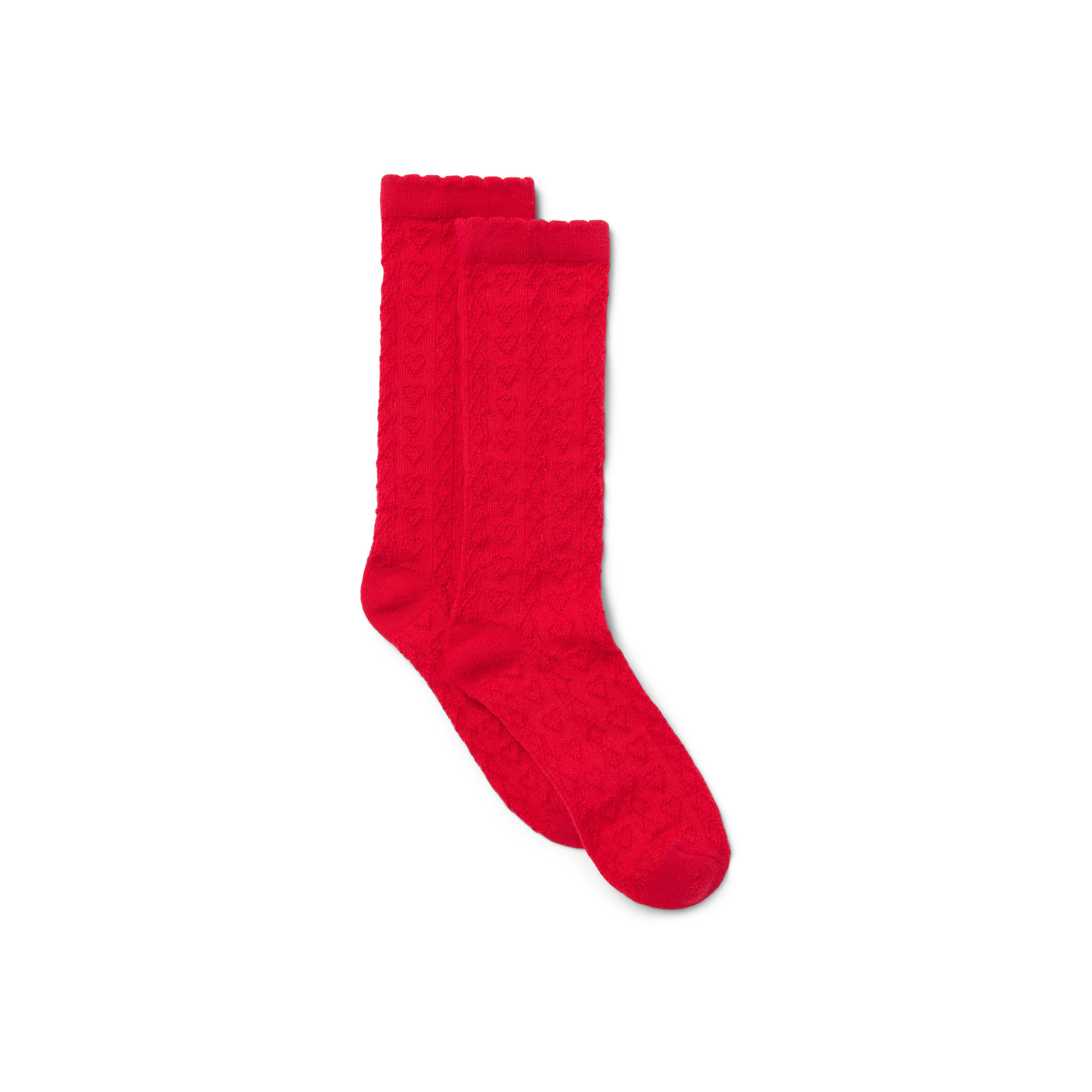 Janie and Jack Heart Pointelle Sock