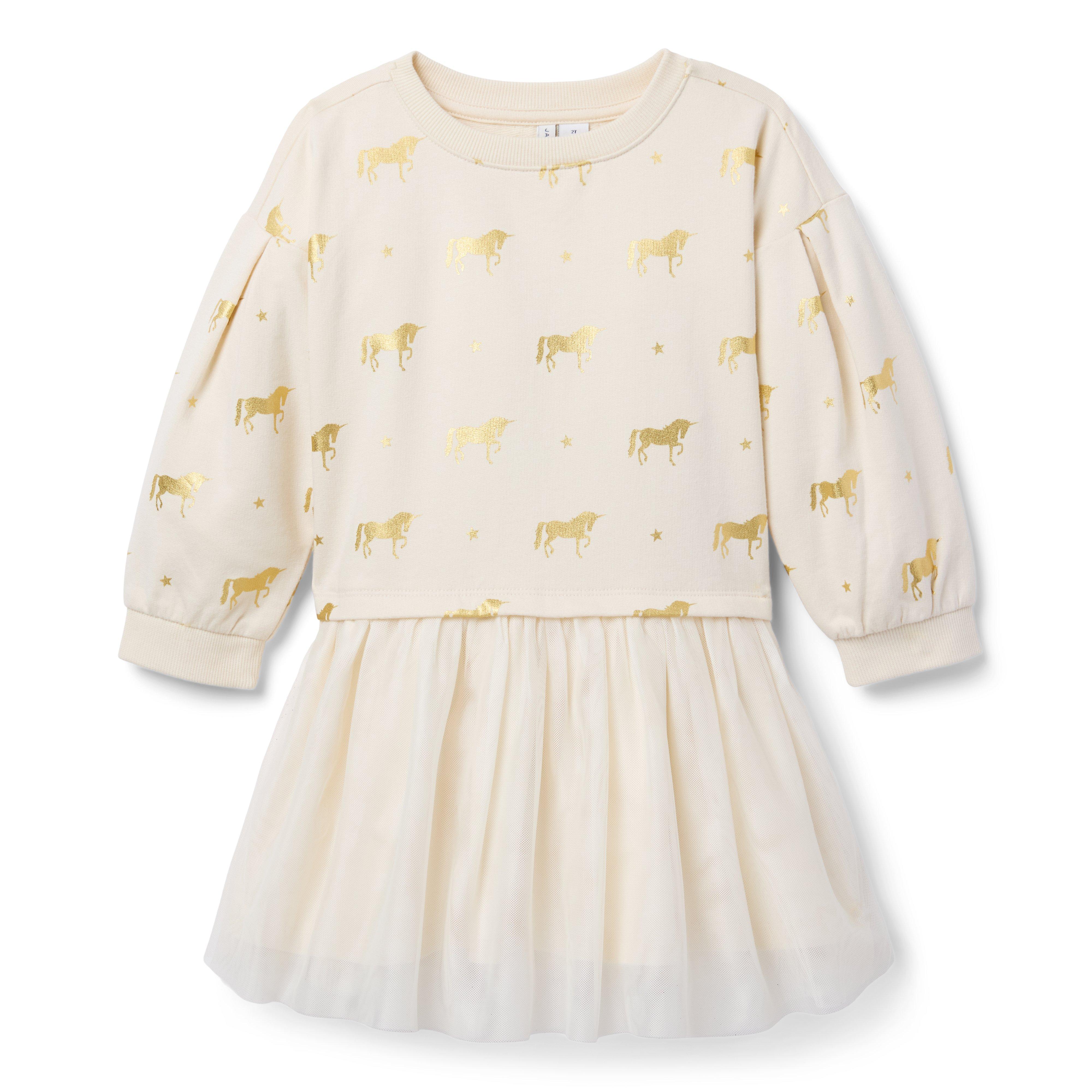 Janie and Jack Unicorn Tulle Dress