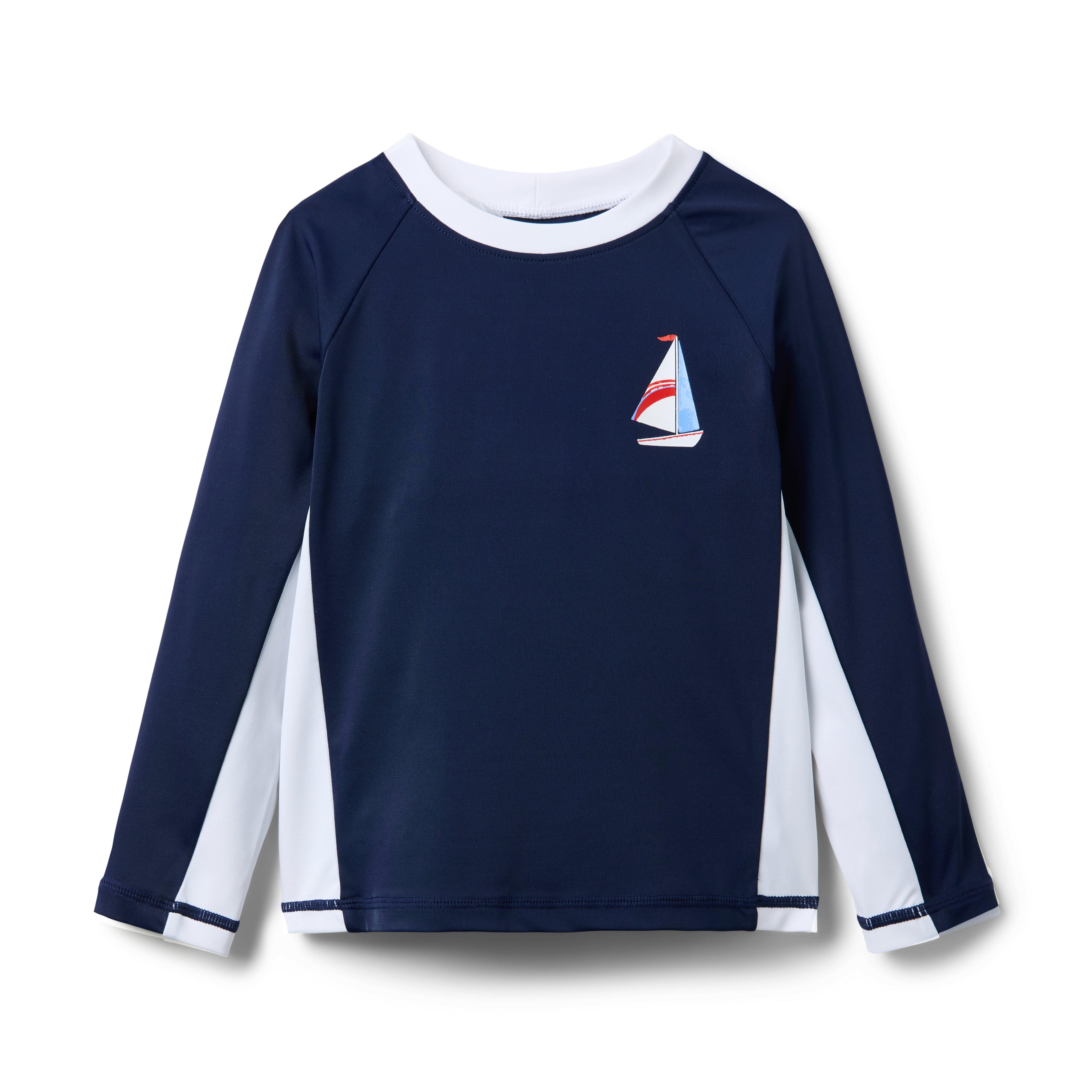 Janie and Jack Recycled Sailboat Rash Guard