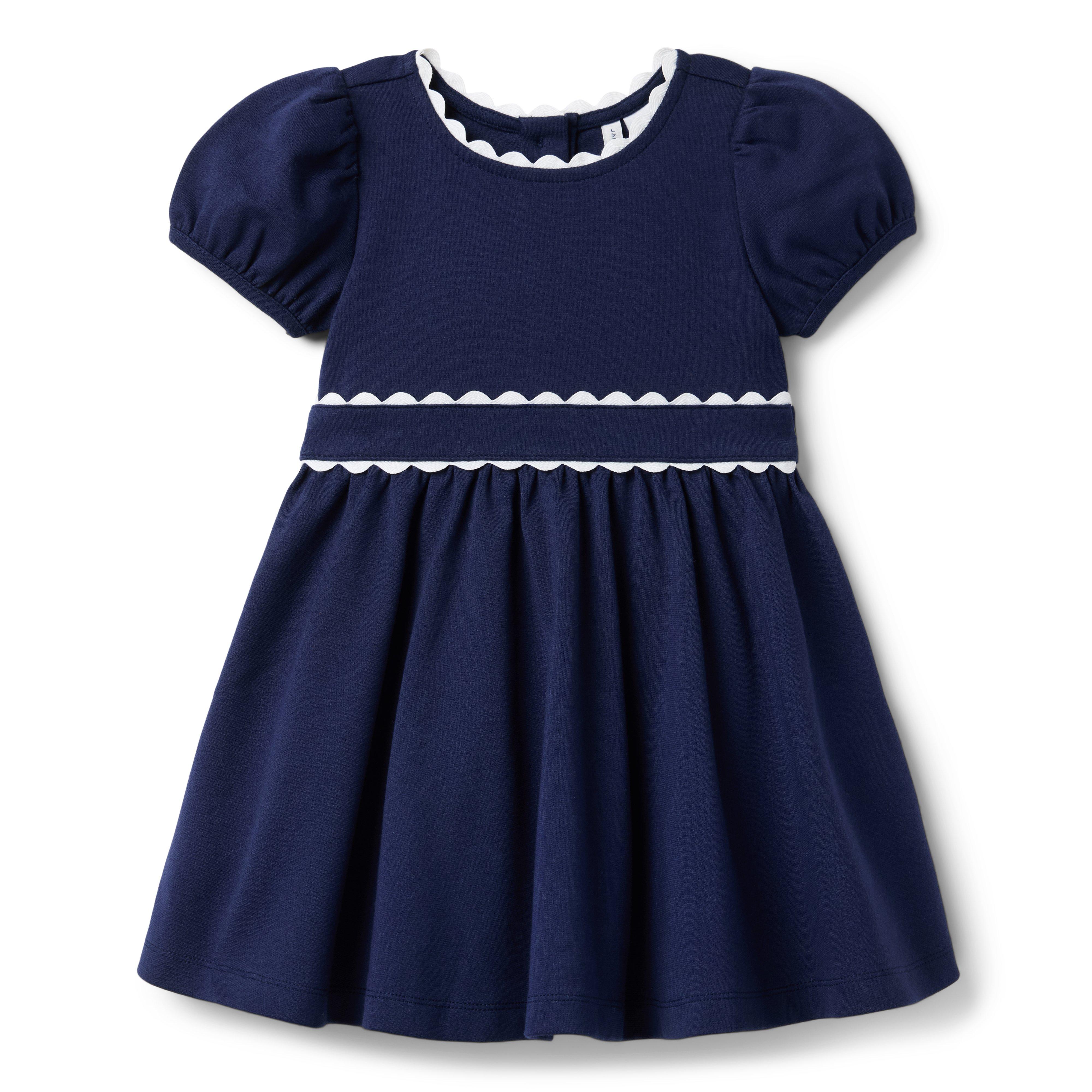 Janie and Jack Scalloped Trim Ponte Dress