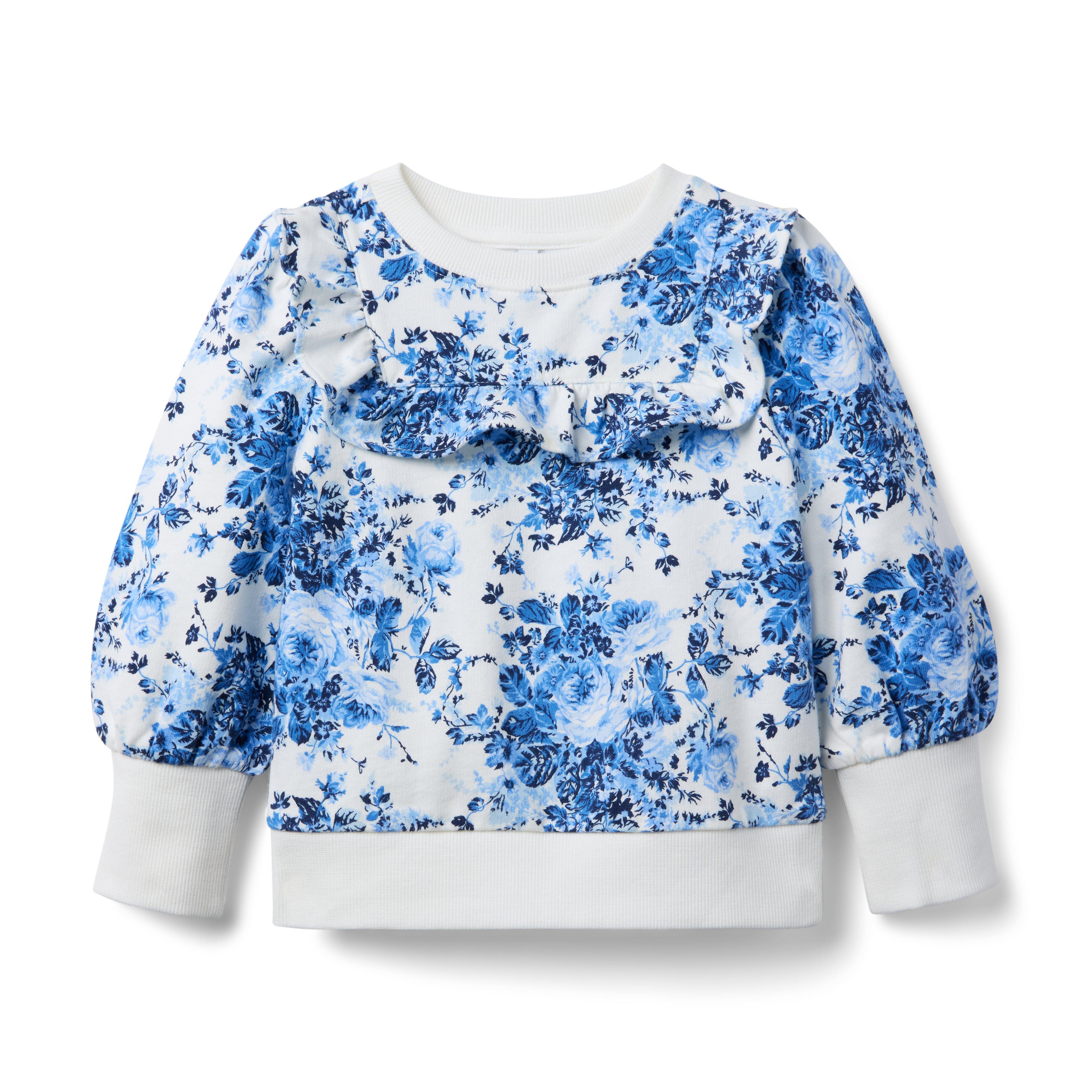 Janie and Jack Floral Ruffle Sweatshirt